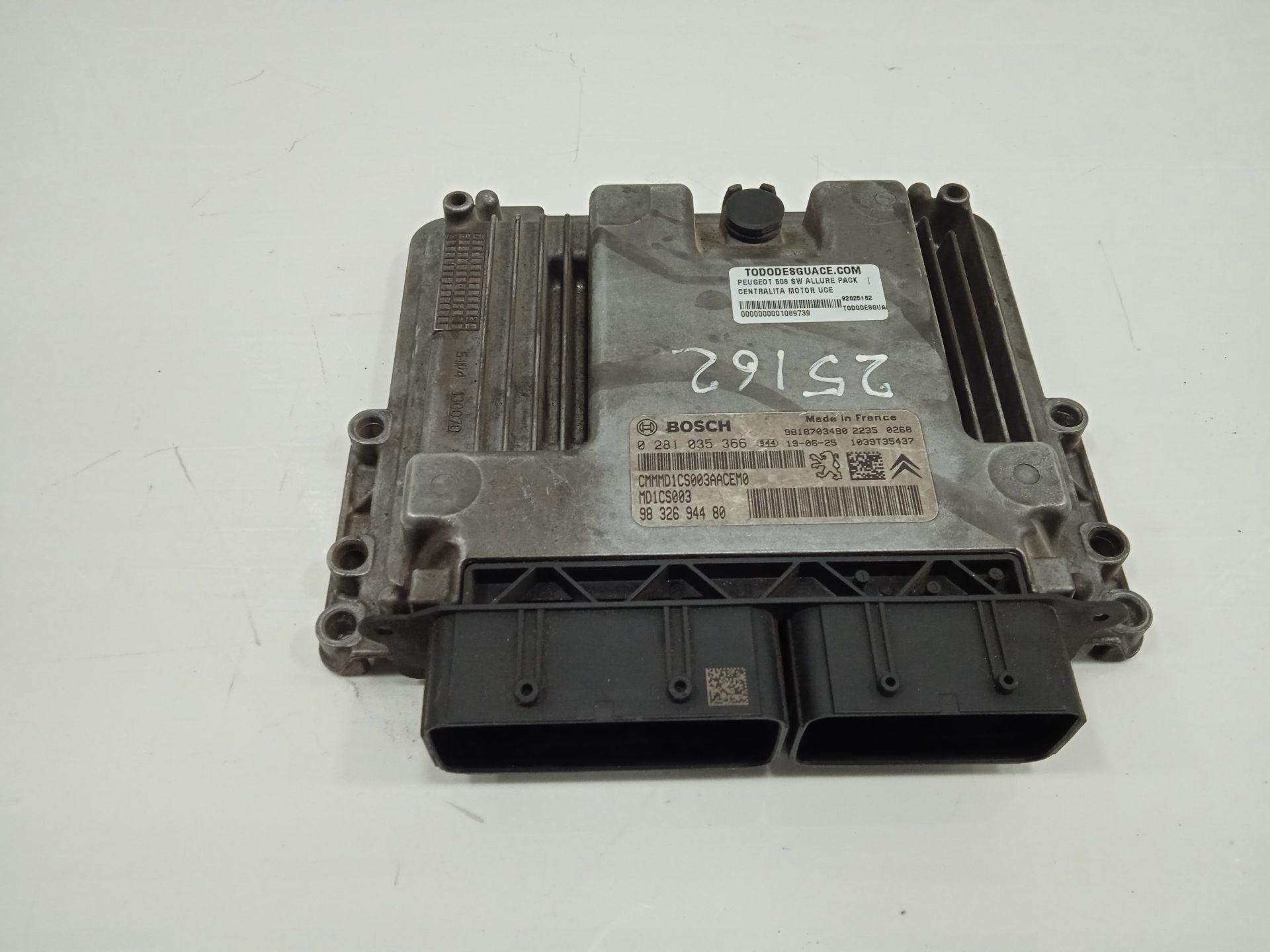 Centralita motor uce peugeot 508 sw allure pack