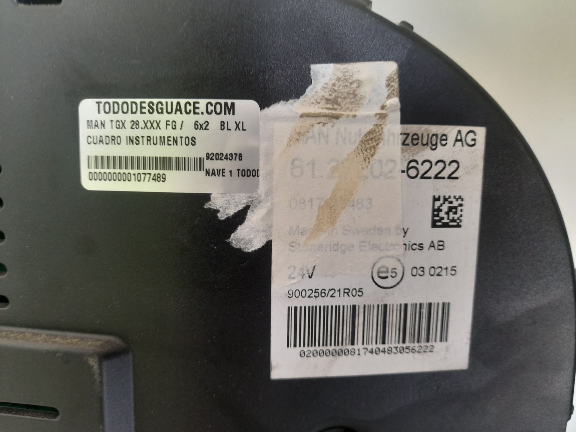 Cuadro instrumentos man tgx 28.xxx (2007) fg    6x2   bl xl