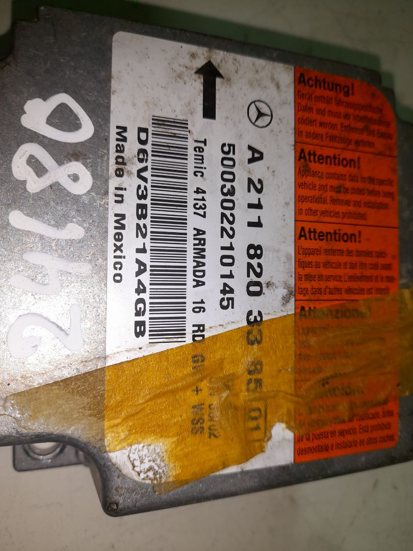 Centralita airbag mercedes-benz clase e (bm 211) berlina e 270 cdi (211.016)