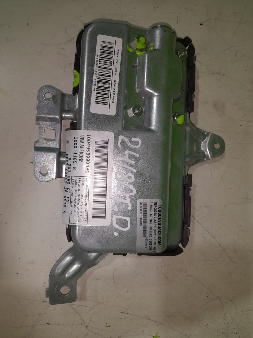 Airbag lateral trasero derecho mercedes-benz clase e (bm 211) berlina e 270 cdi (211.016)