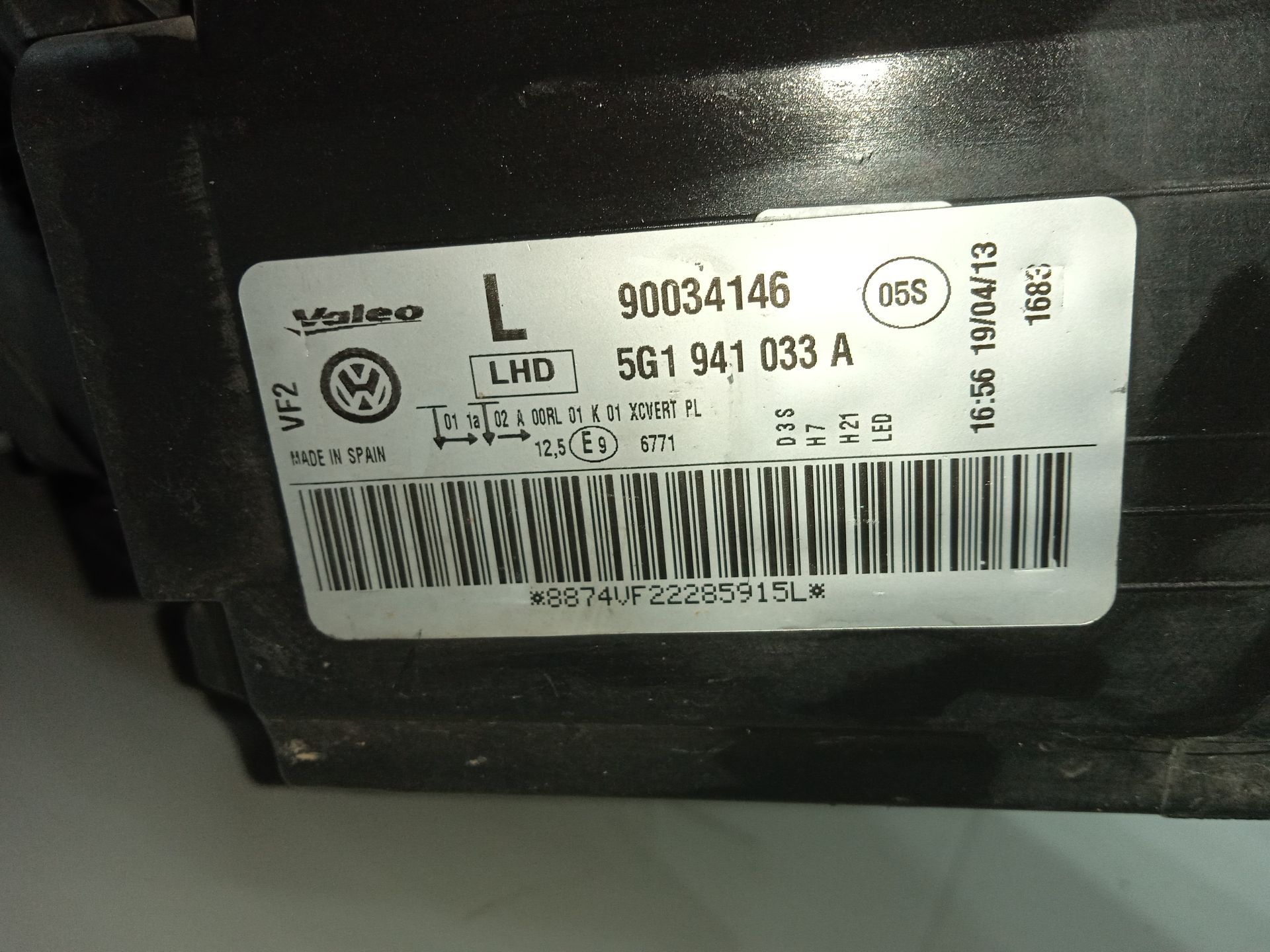 Faro izquierdo volkswagen golf vii (5g1be1) gti bluemotion