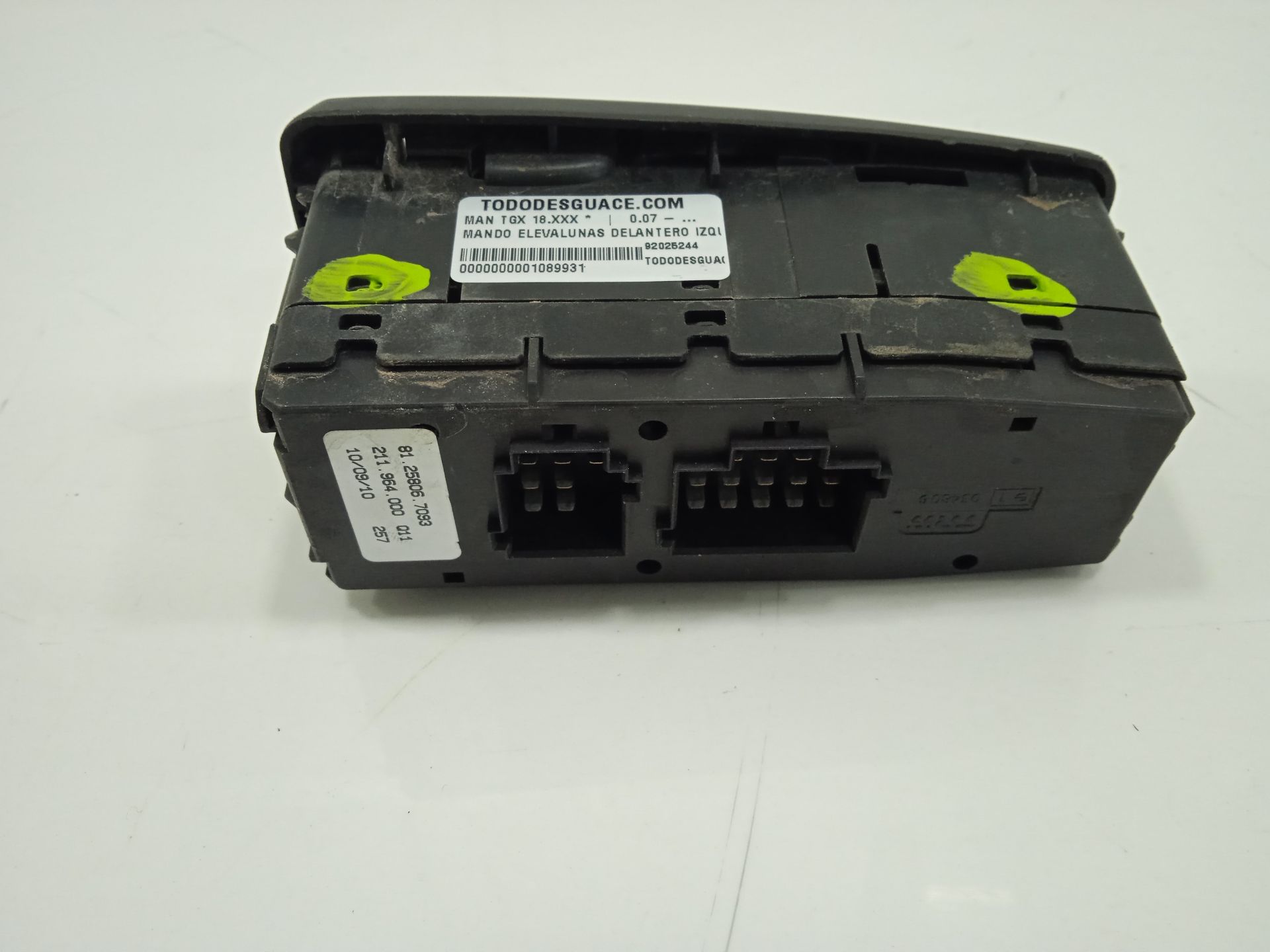 Mando elevalunas delantero izquierdo man tgx 18.xxx (2007) 