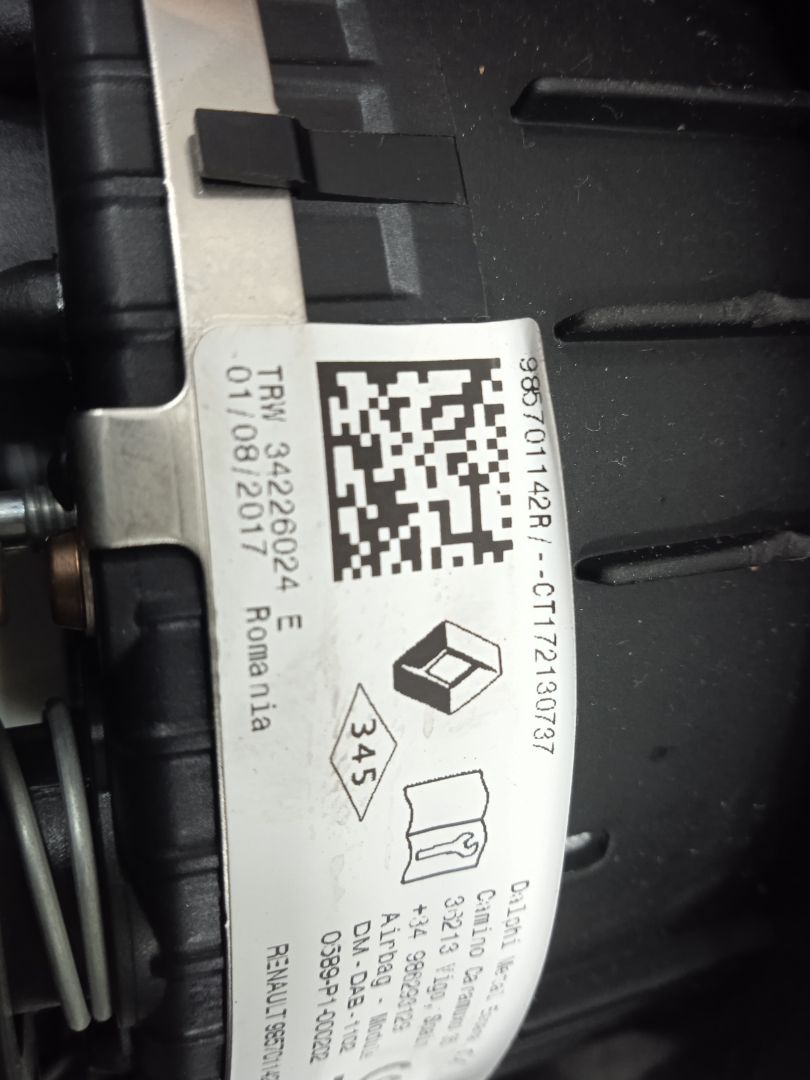 Kit airbag dacia sandero ii stepway comfort