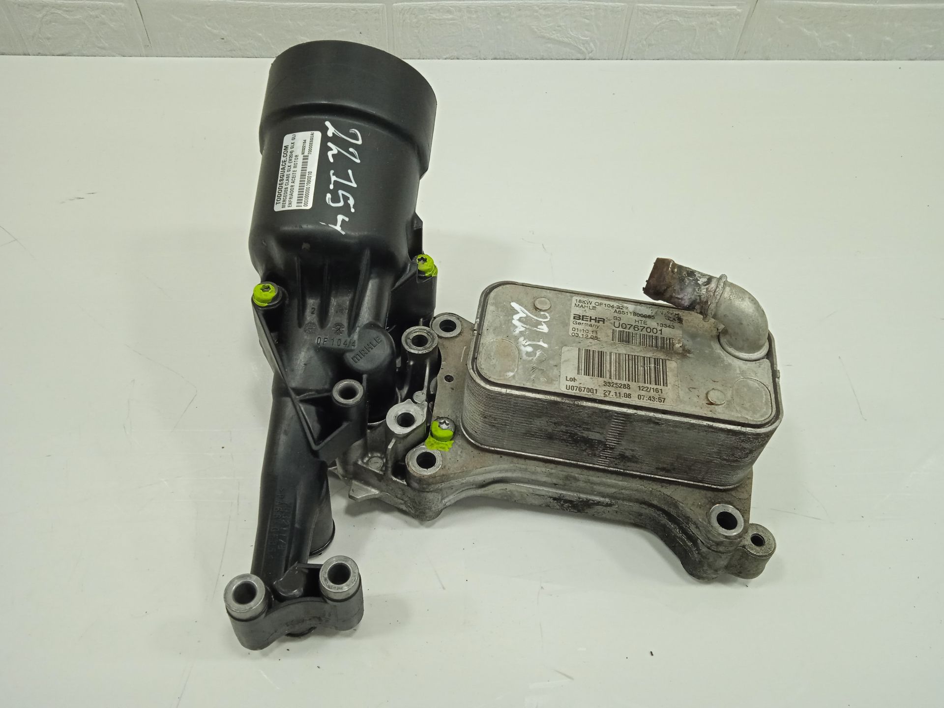 Enfriador aceite motor glk 220 cdi 4matic be edición