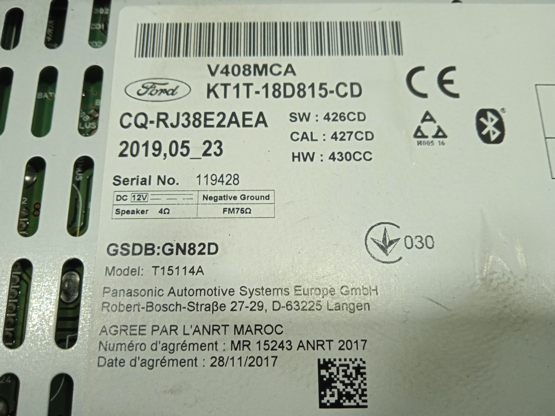 Sistema audio / radio cd   no identificado