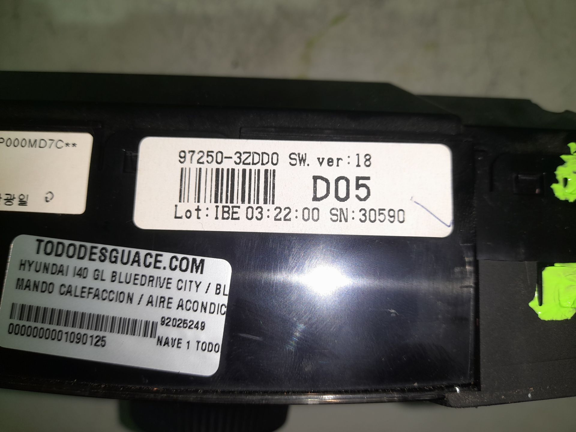 Mando calefaccion / aire acondicionado hyundai i40 (vf) gl bluedrive city  bluedrive 
