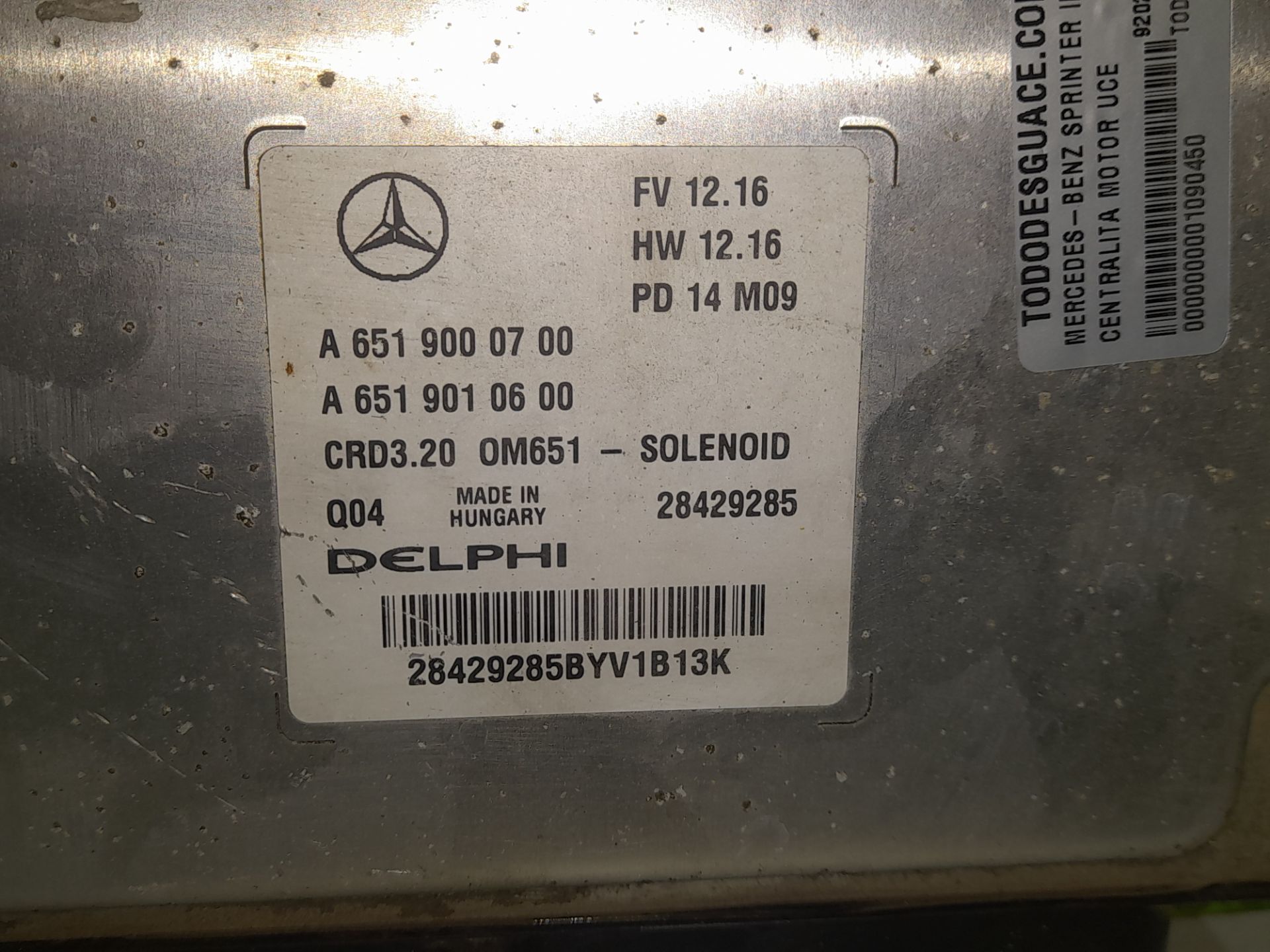 Centralita motor uce mercedes-benz sprinter iii furgon fwd (910) 