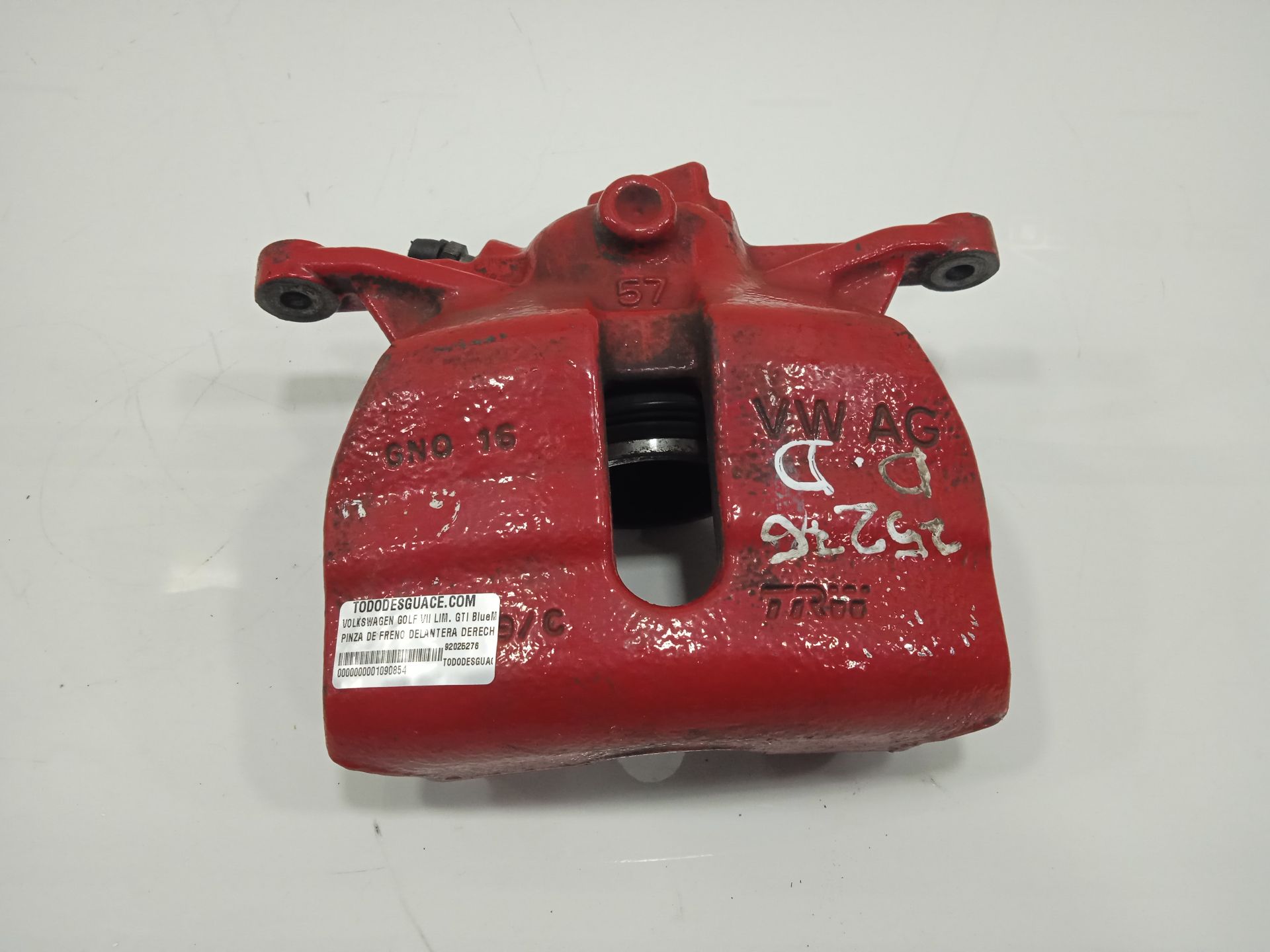 Pinza de freno delantera derecha volkswagen golf vii (5g1be1) gti bluemotion