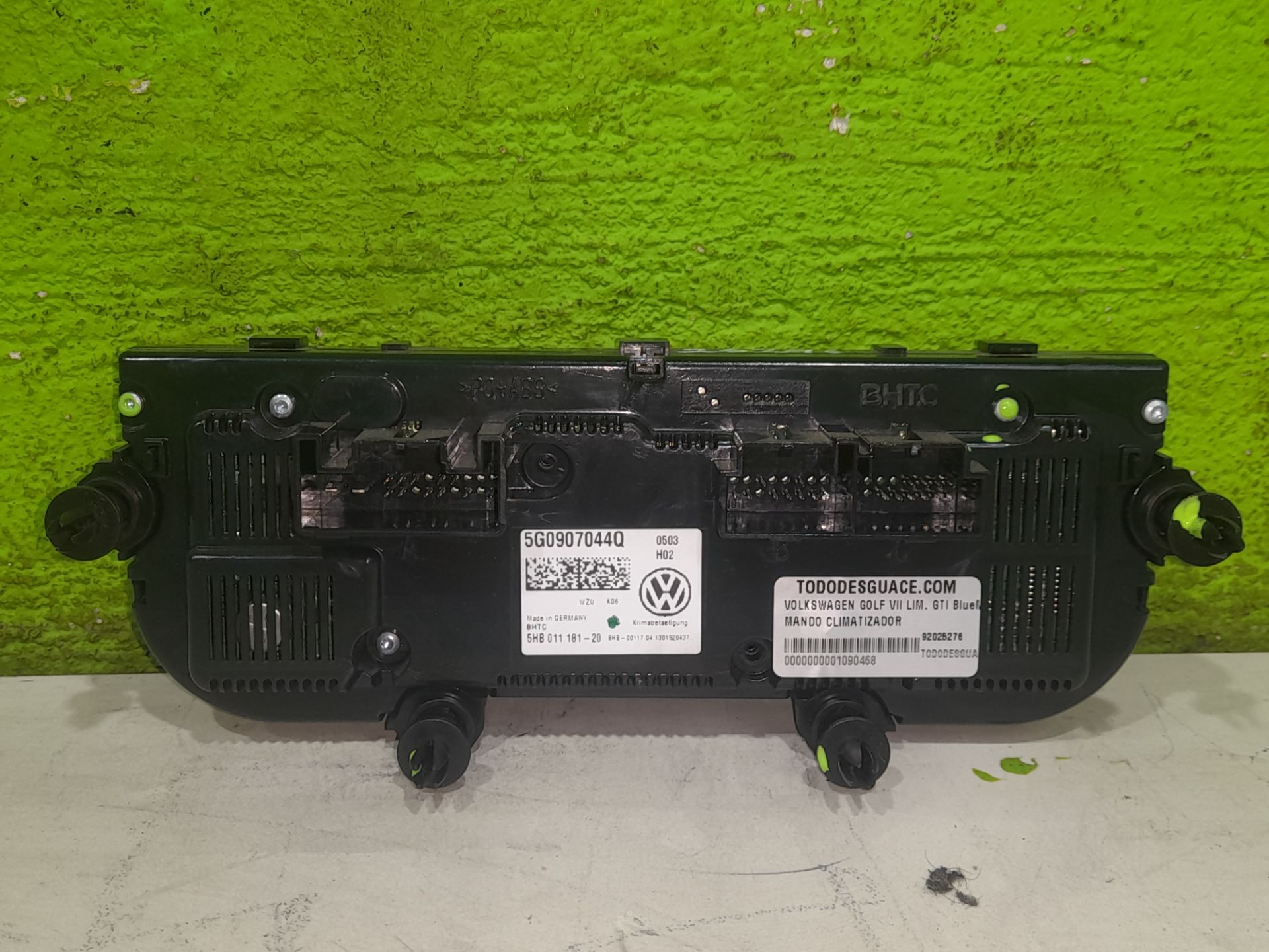 Mando calefaccion / aire acondicionado volkswagen golf vii (5g1be1) gti bluemotion