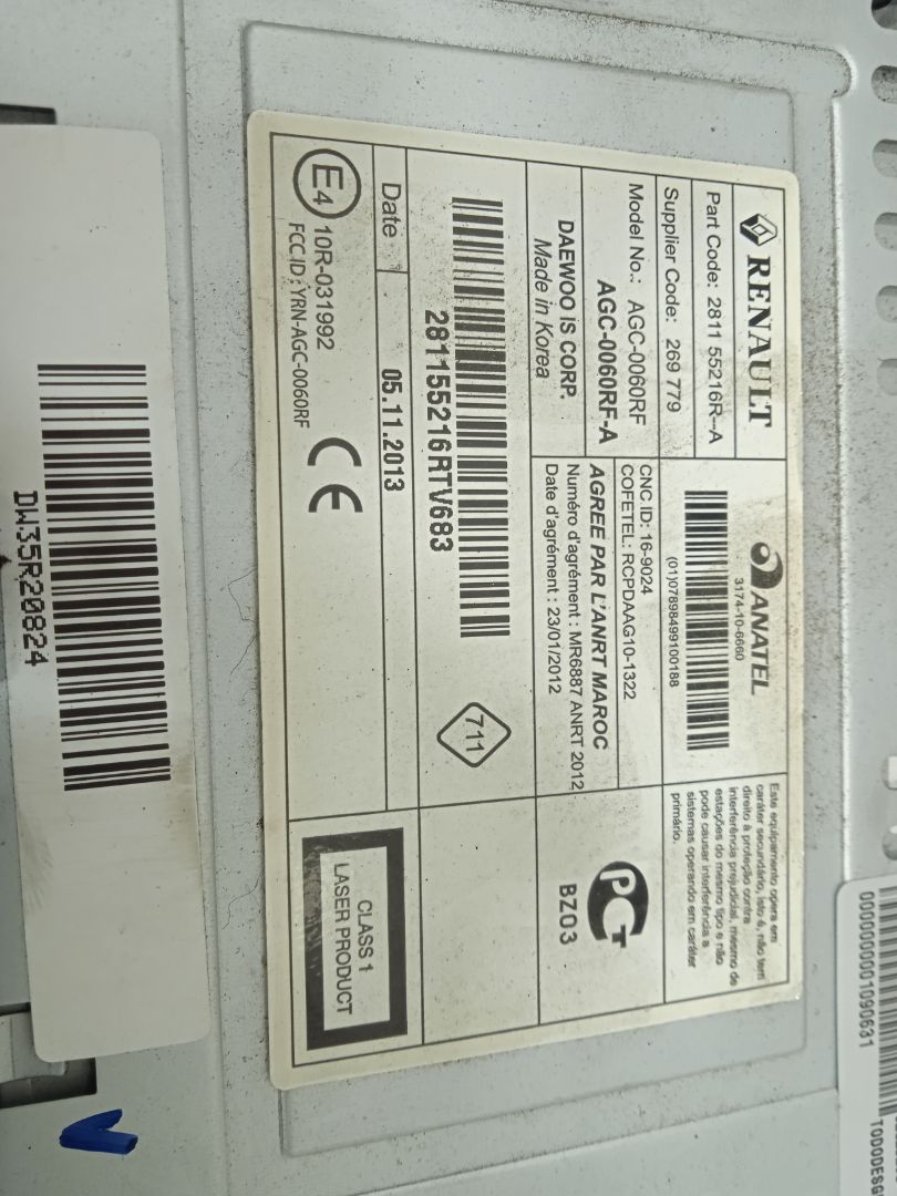 Sistema audio / radio cd dacia sandero ii ambiance