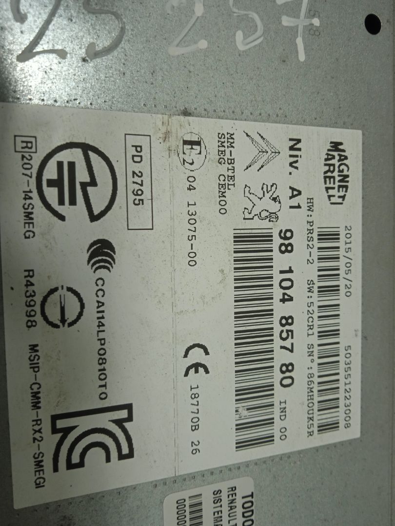Sistema audio / radio cd renault zoe entry