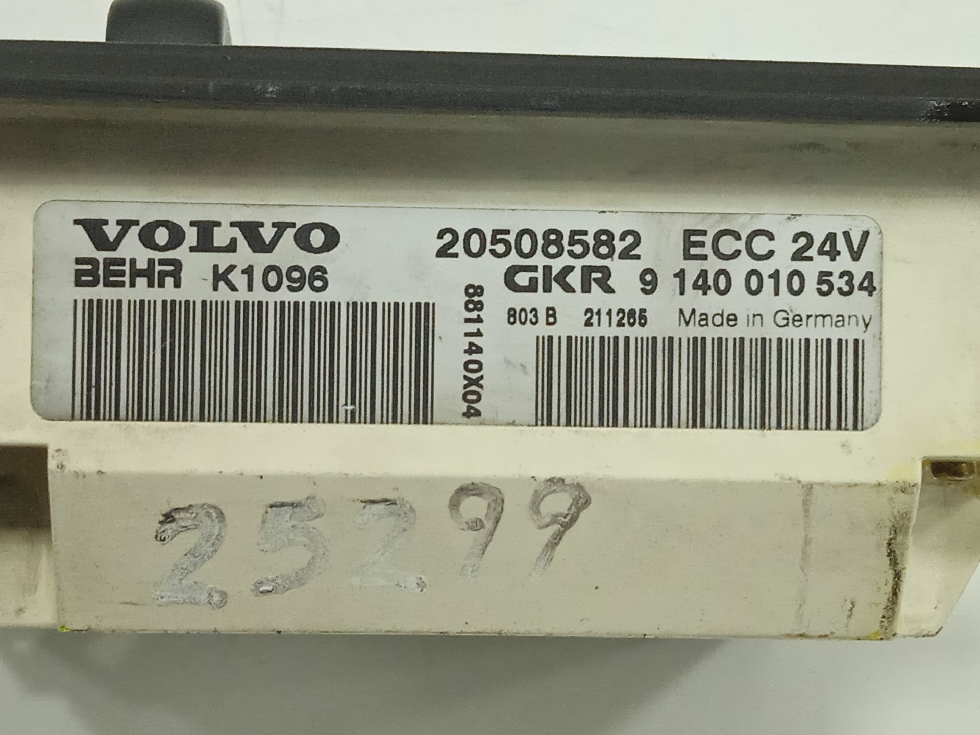 Mando calefaccion / aire acondicionado volvo fh fg 4x2 low largo (lh1 o l2h1)