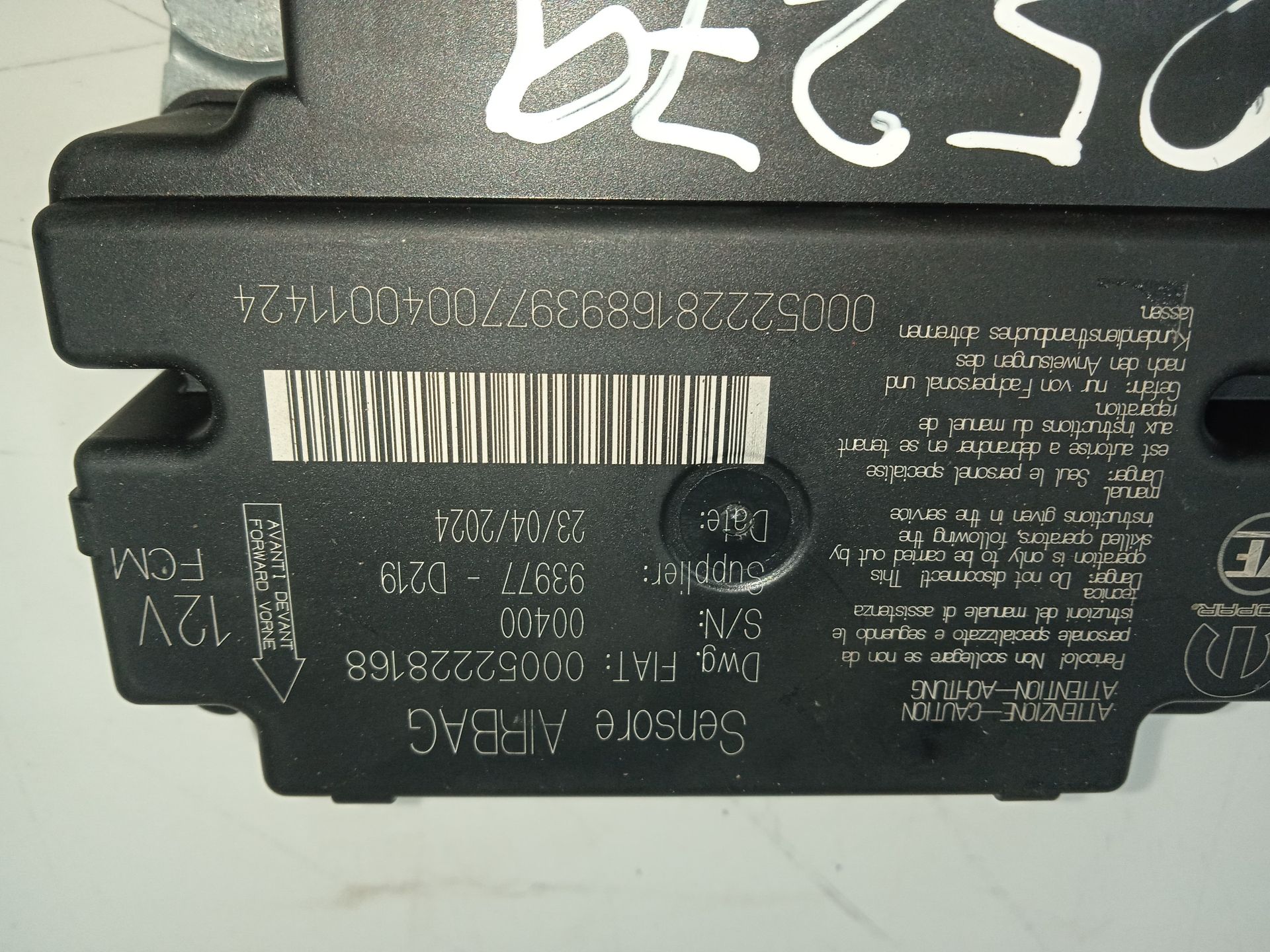 Centralita airbag fiat ii tipo (357) hatchback city sport