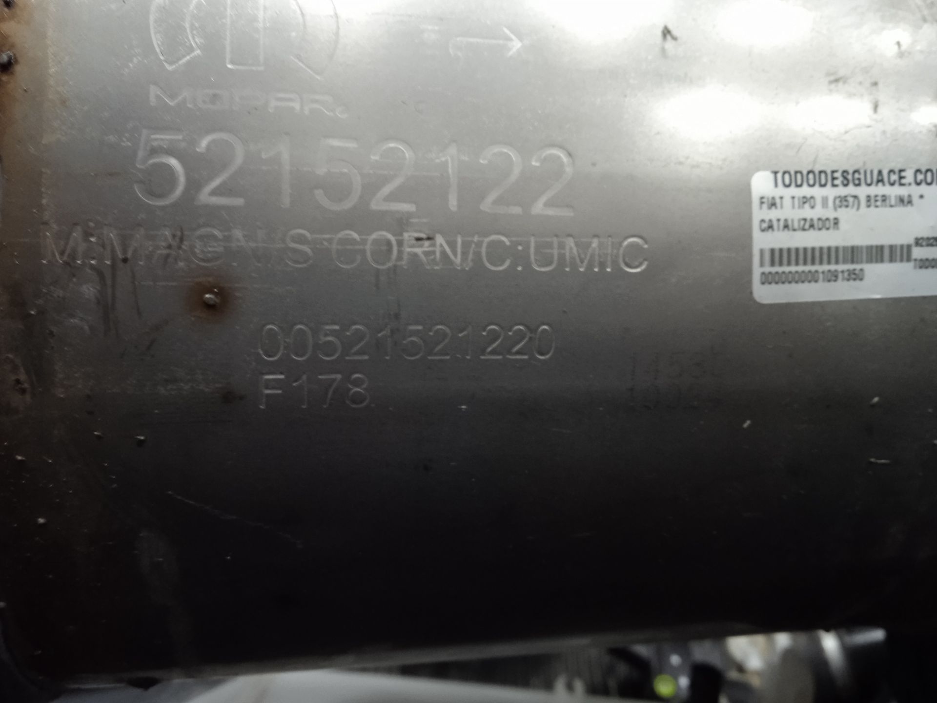 Catalizador fiat ii tipo (357) hatchback city sport