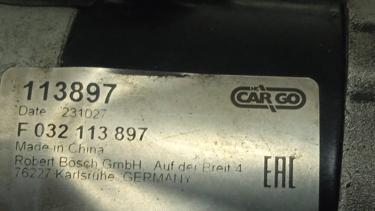 Motor arranque   no identificado