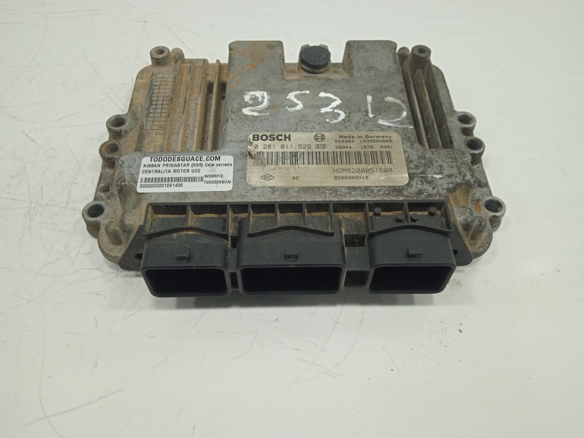 Centralita motor uce nissan primastar (x83) caja cerrada batalla corta 29