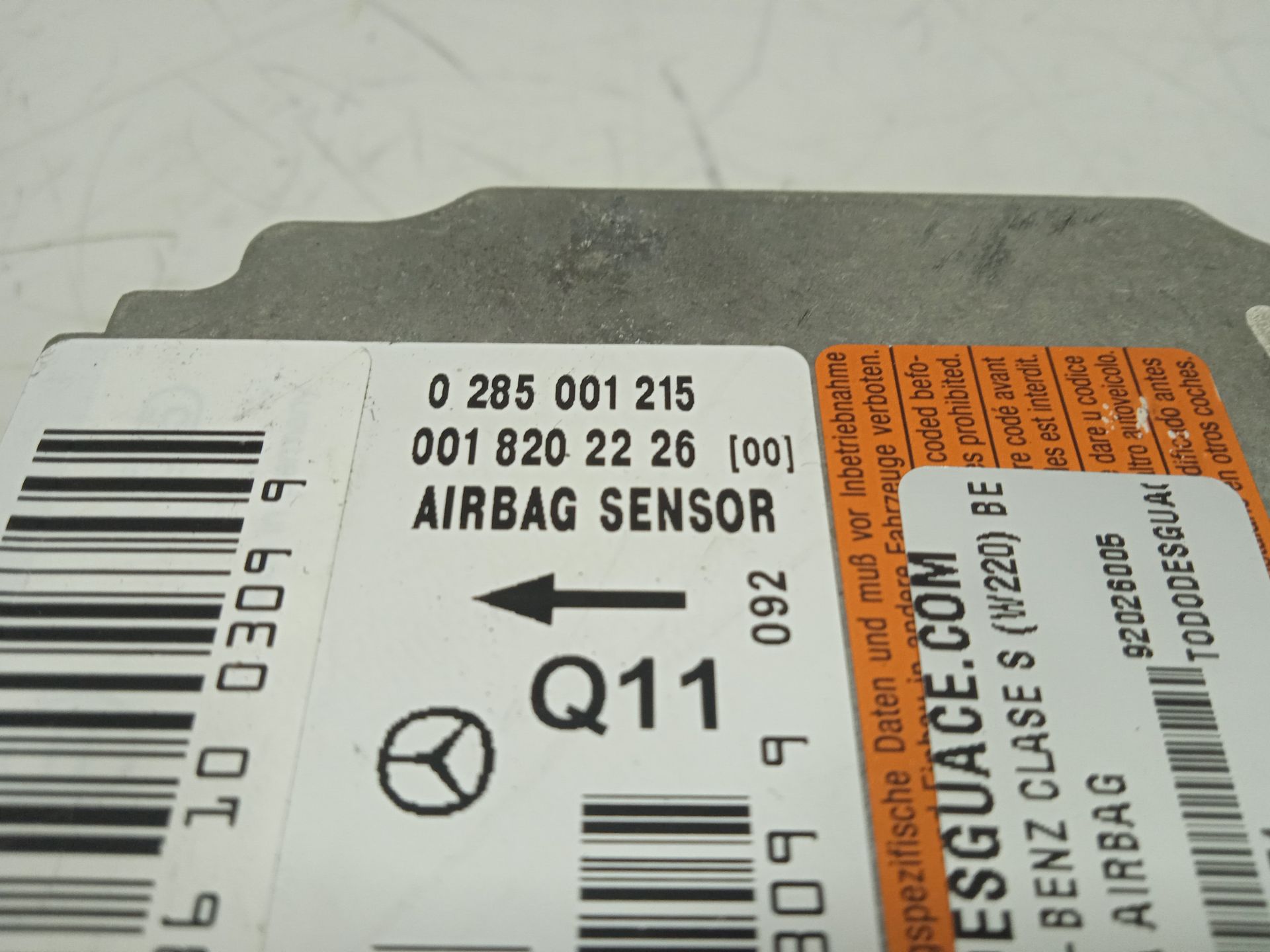 Centralita airbag mercedes-benz clase s (bm 220) berlina 320 (220.065)