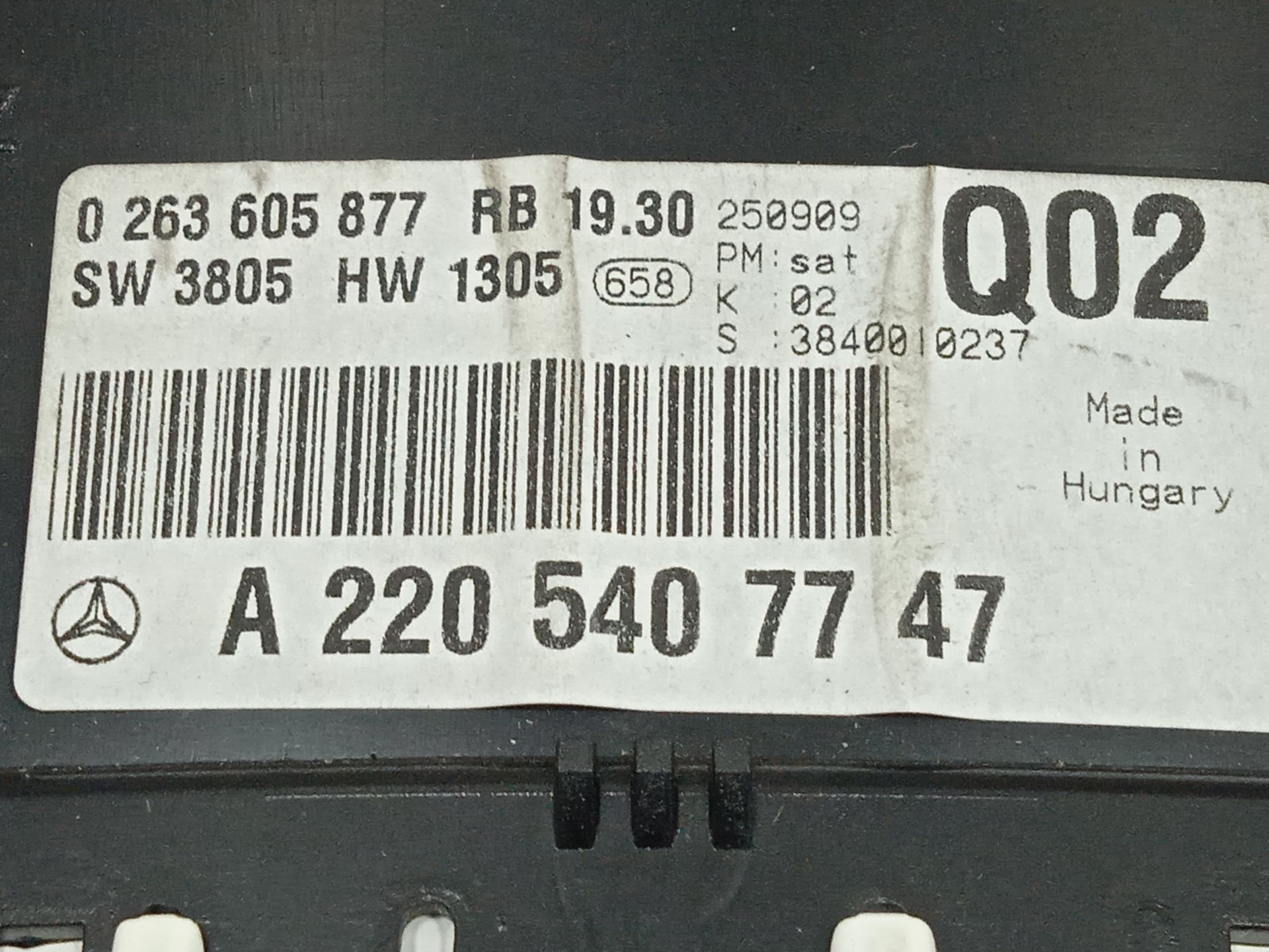 Cuadro instrumentos mercedes-benz clase s (bm 220) berlina 320 (220.065)