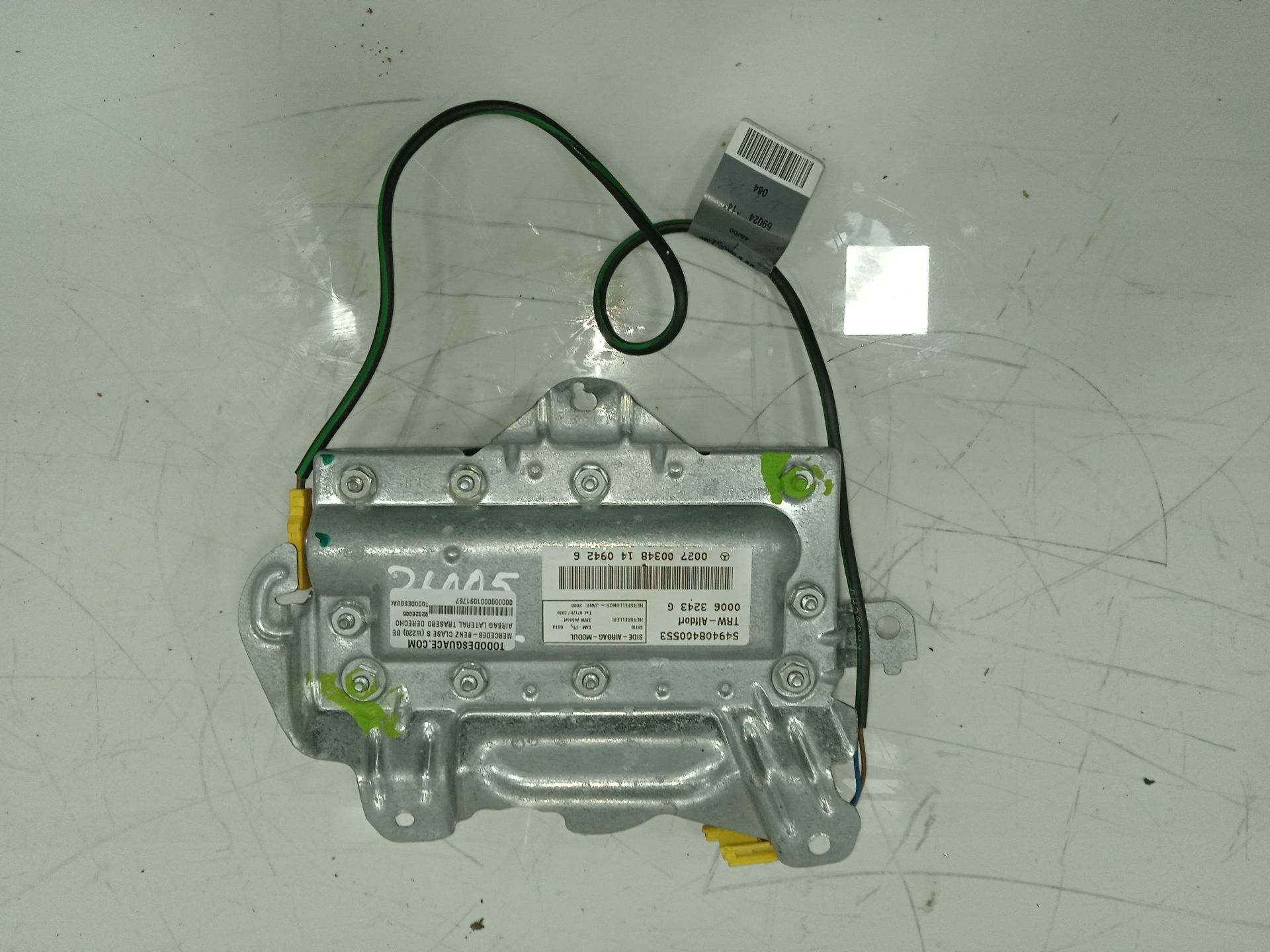 Airbag lateral trasero derecho mercedes-benz clase s (bm 220) berlina 320 (220.065)