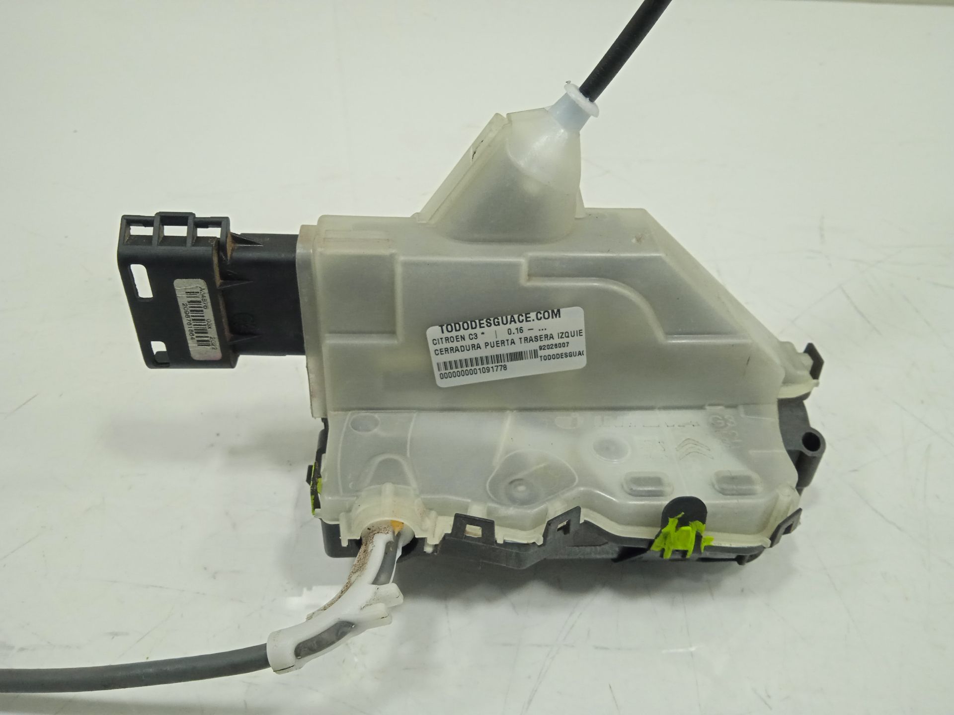 Cerradura puerta trasera izquierda citroen c3 