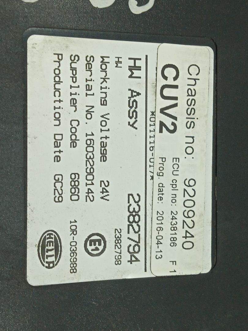Unidad de control   no identificado