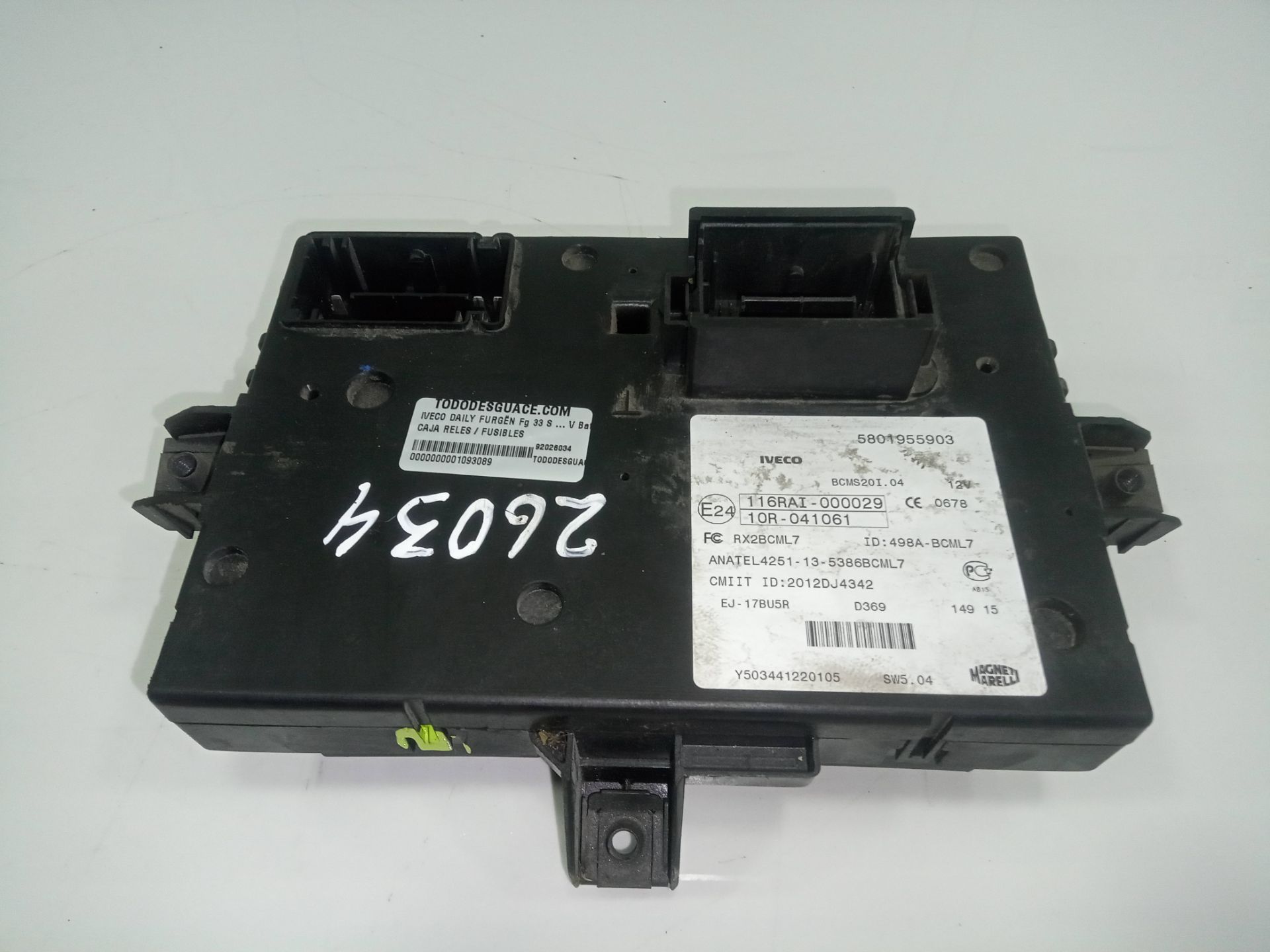 Caja reles / fusibles fg 33 s ... v batalla 3000