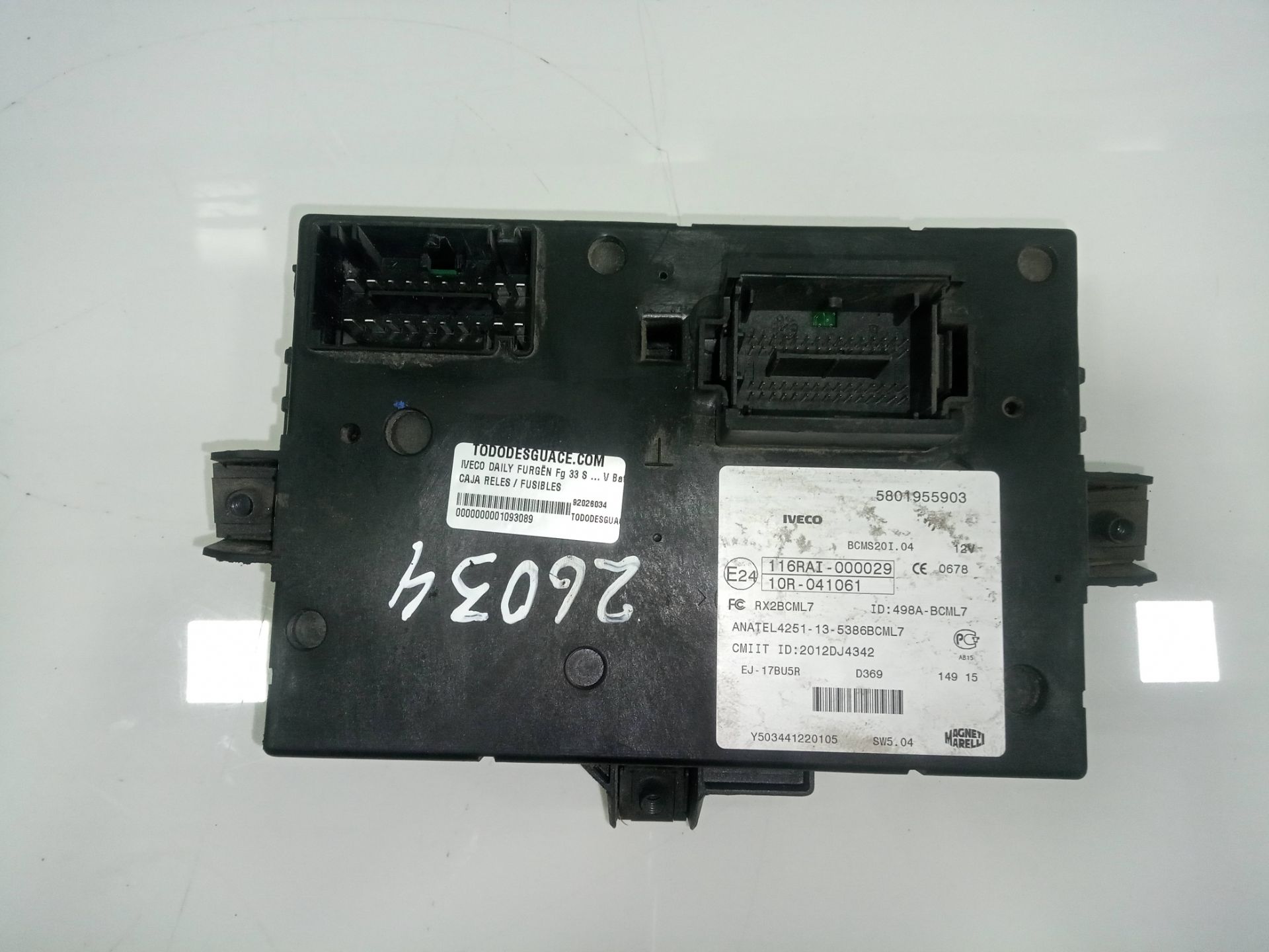 Caja reles / fusibles fg 33 s ... v batalla 3000