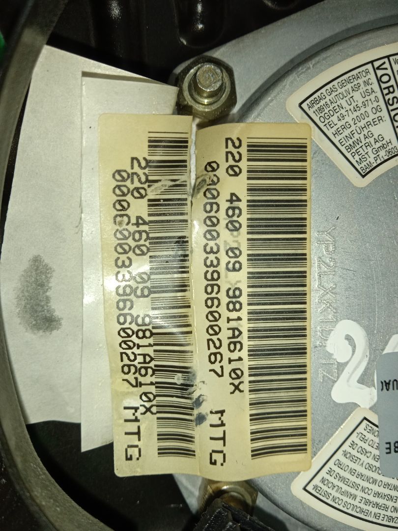 Airbag delantero izquierdo mercedes-benz clase s (bm 220) berlina 320 (220.065)