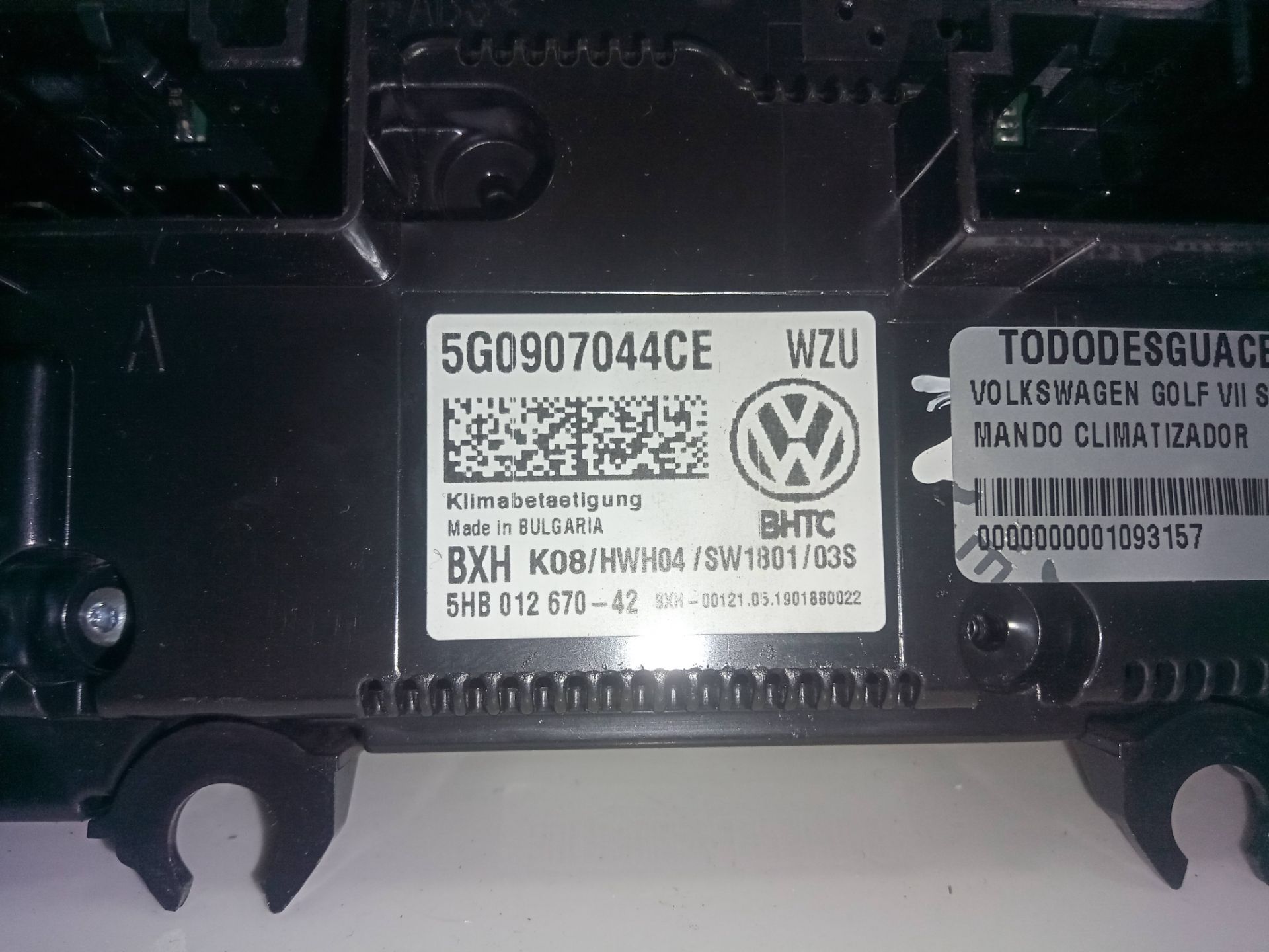 Mando climatizador volkswagen golf sportsvan vii (an1)(09.2017) advance