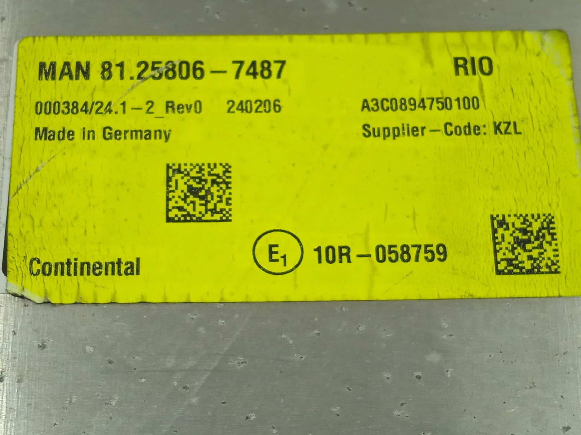 Modulo electronico man tgx 33.xxx (2007) fg    6x4   bl xl