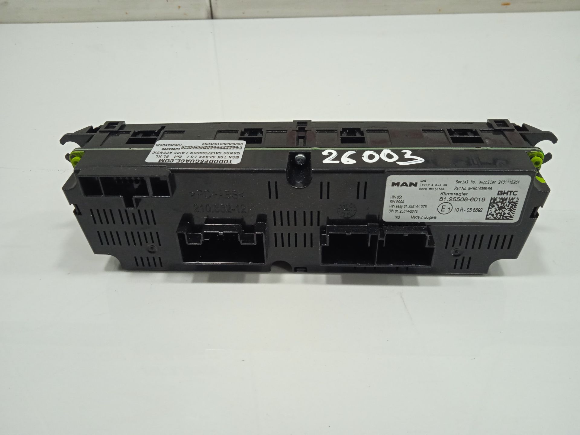 Mando calefaccion / aire acondicionado man tgx 33.xxx (2007) fg    6x4   bl xl