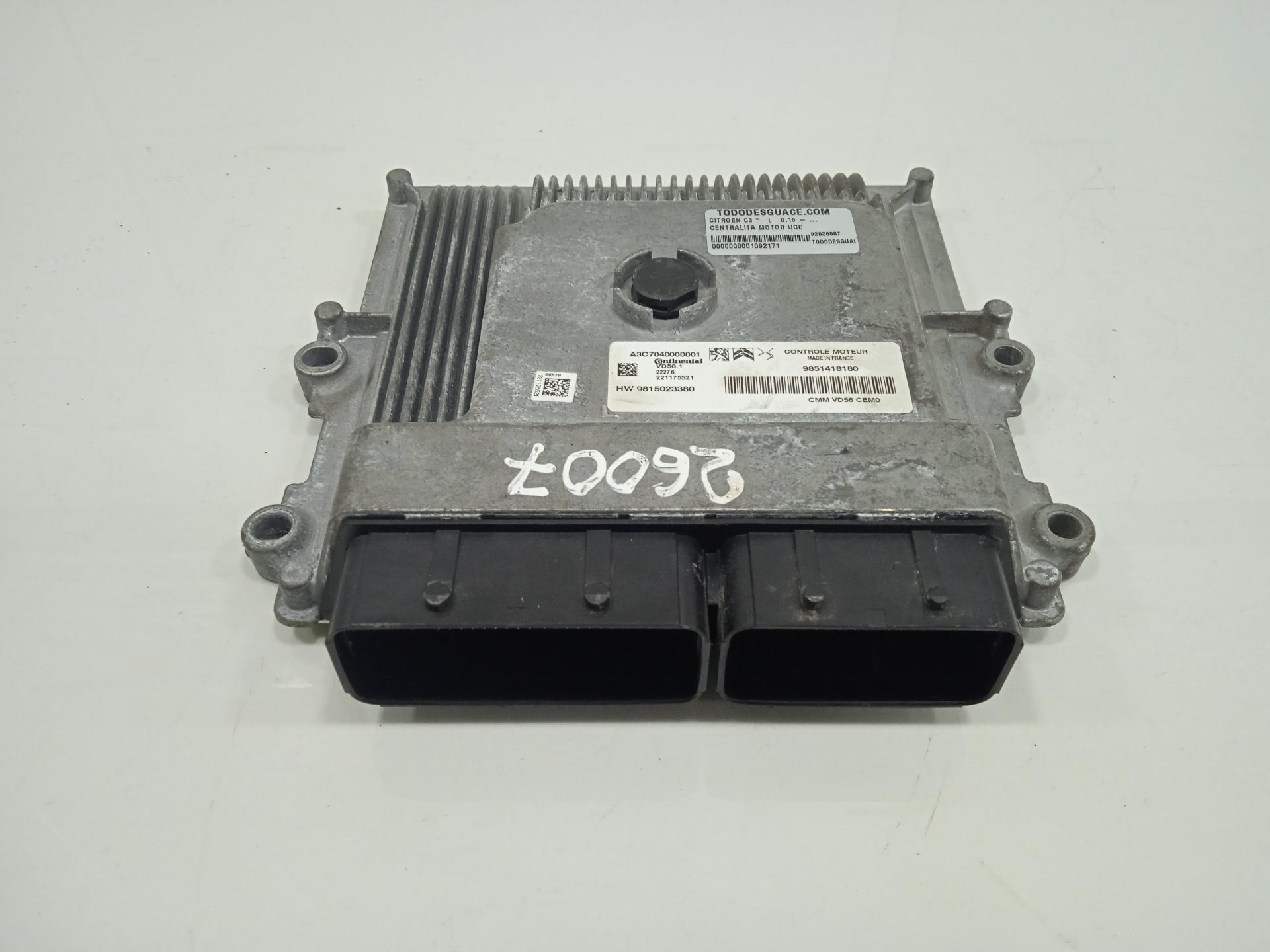 Centralita motor uce citroen c3 
