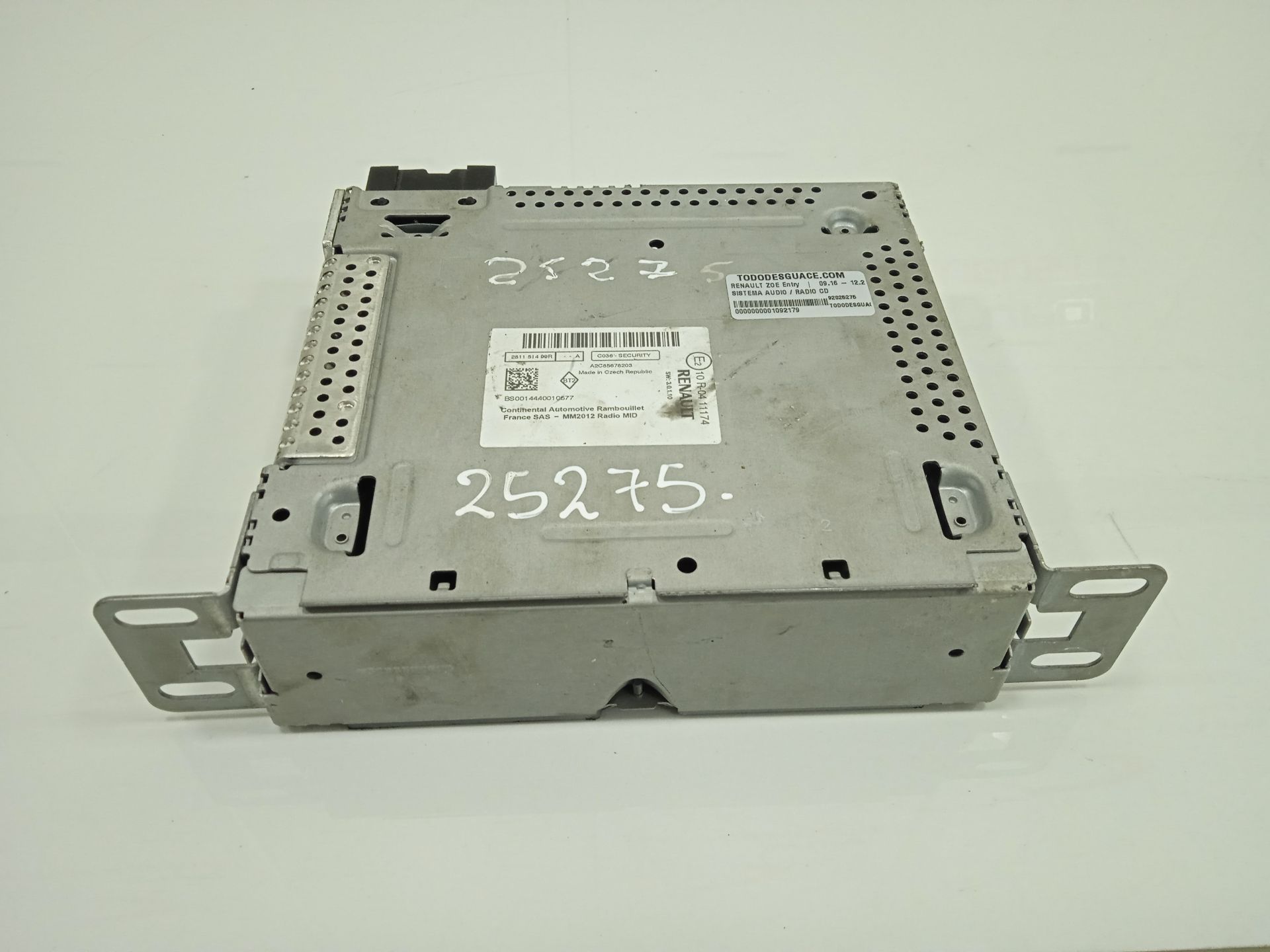 Sistema audio / radio cd renault zoe entry