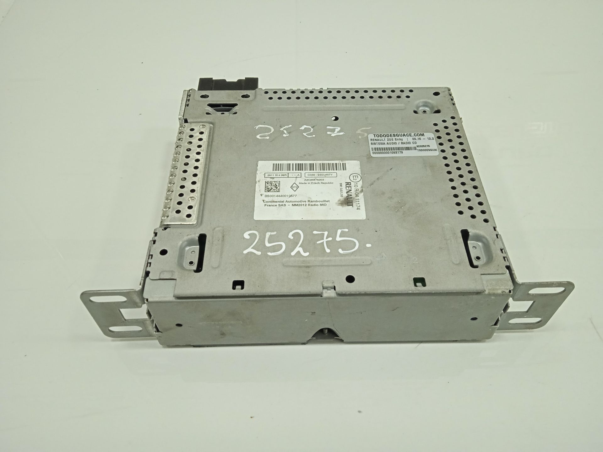 Sistema audio / radio cd renault zoe entry
