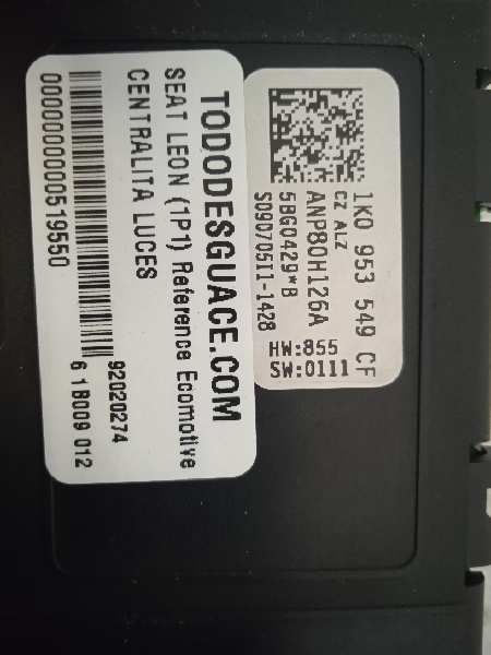 Centralita luces seat leon (1p1) reference ecomotive