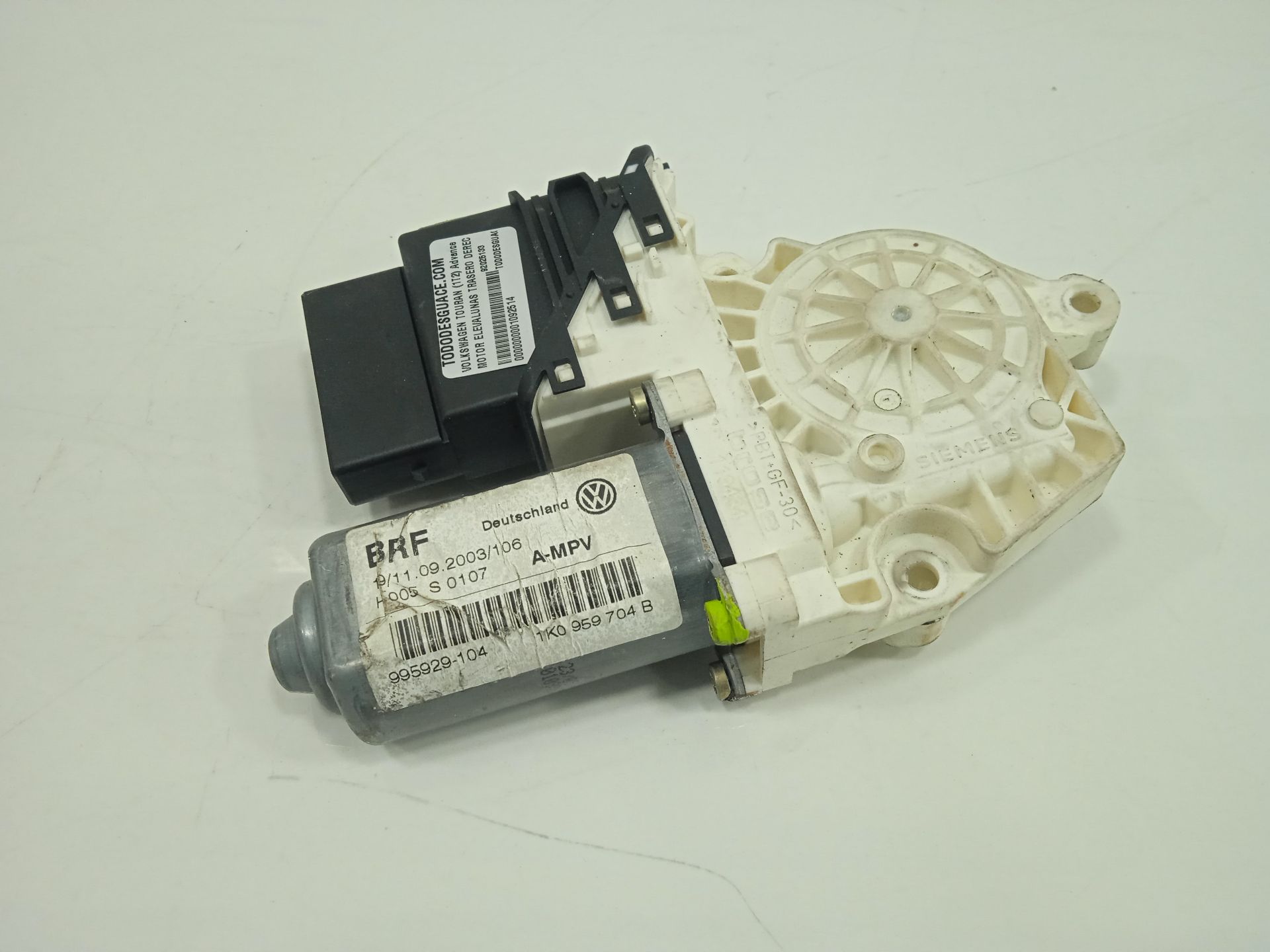 Motor elevalunas trasero derecho volkswagen touran (1t2) advance
