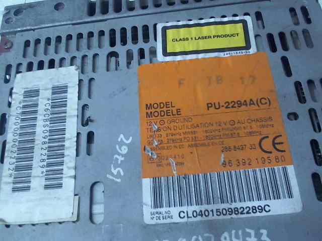  sistema audio / radio cd   fiat scudo (222) 2.0 16v jtd cat 2.0 16v jtd cat