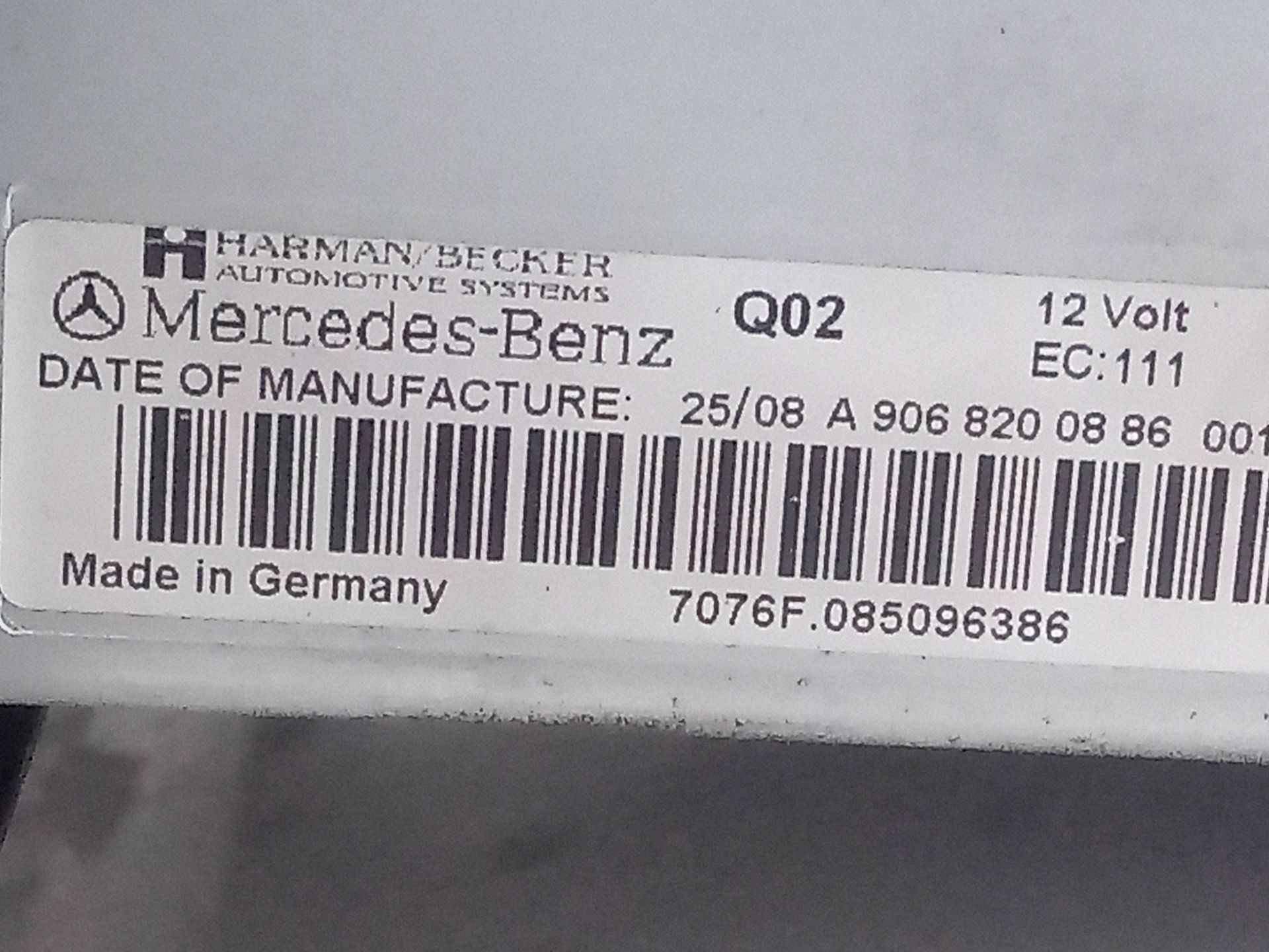Sistema audio / radio cd mercedes-benz sprinter ii kombi 211215 cdi (906.711713)