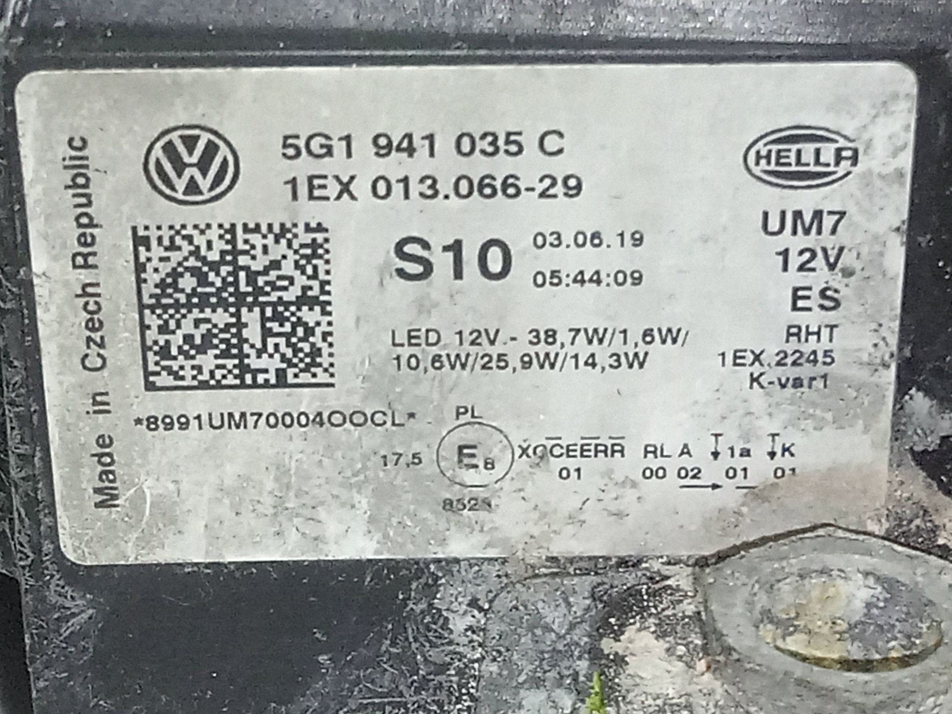 Faro izquierdo volkswagen golf sportsvan vii (an1)(09.2017) advance