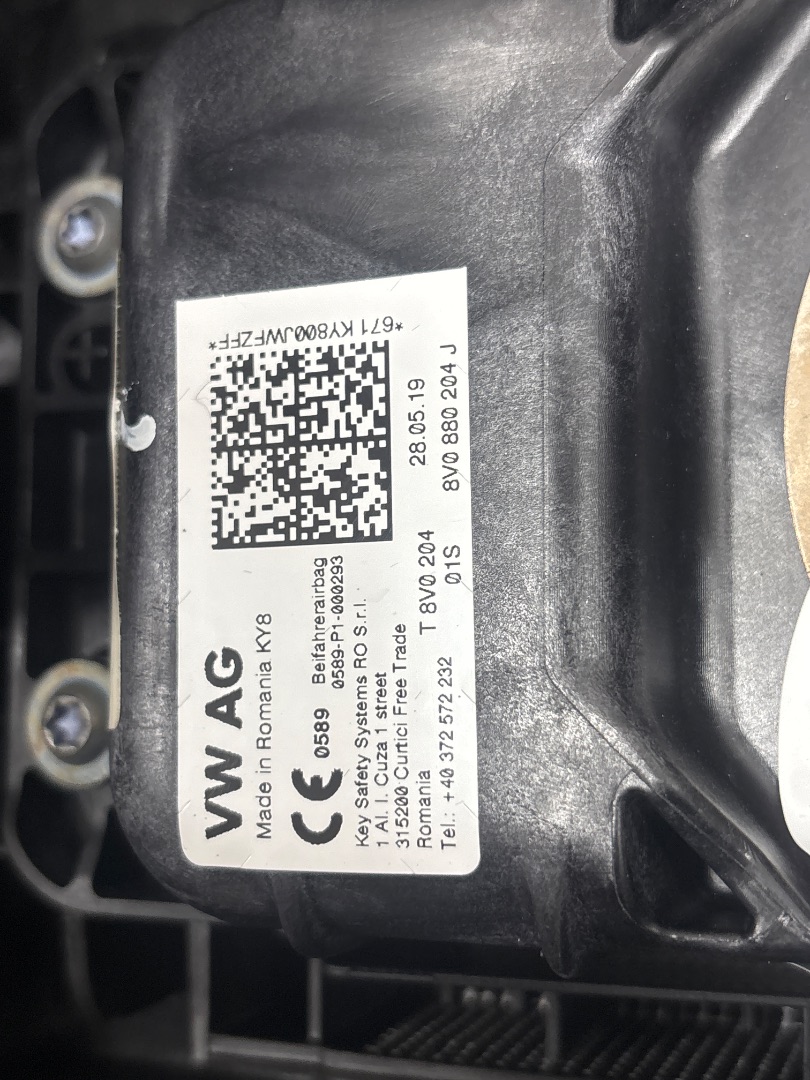 Kit airbag volkswagen golf sportsvan vii (an1)(09.2017) advance