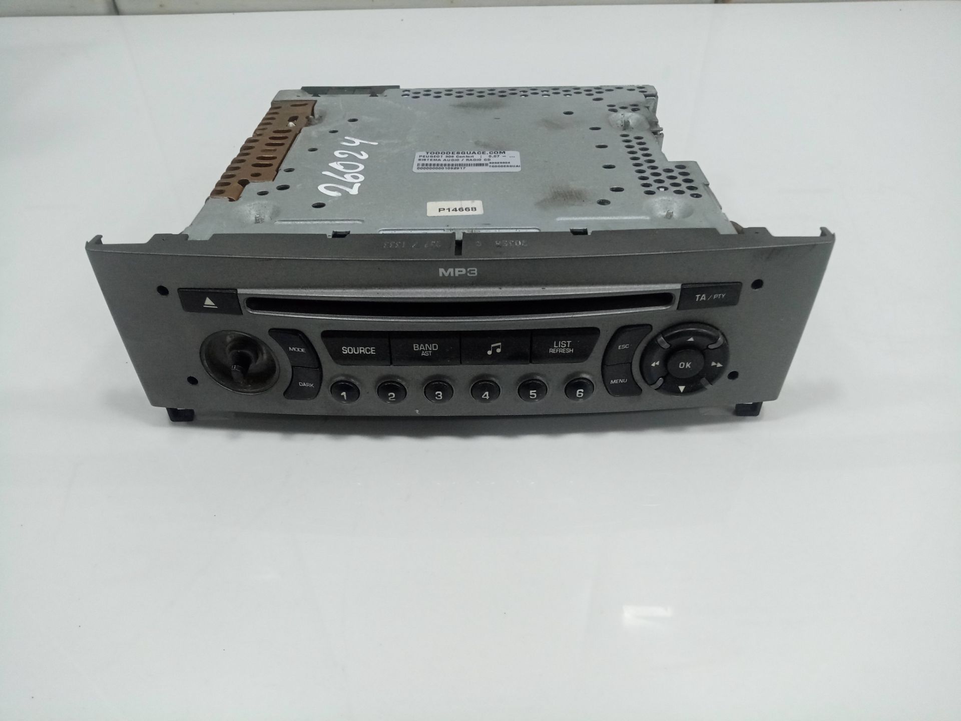Sistema audio / radio cd peugeot 308 confort