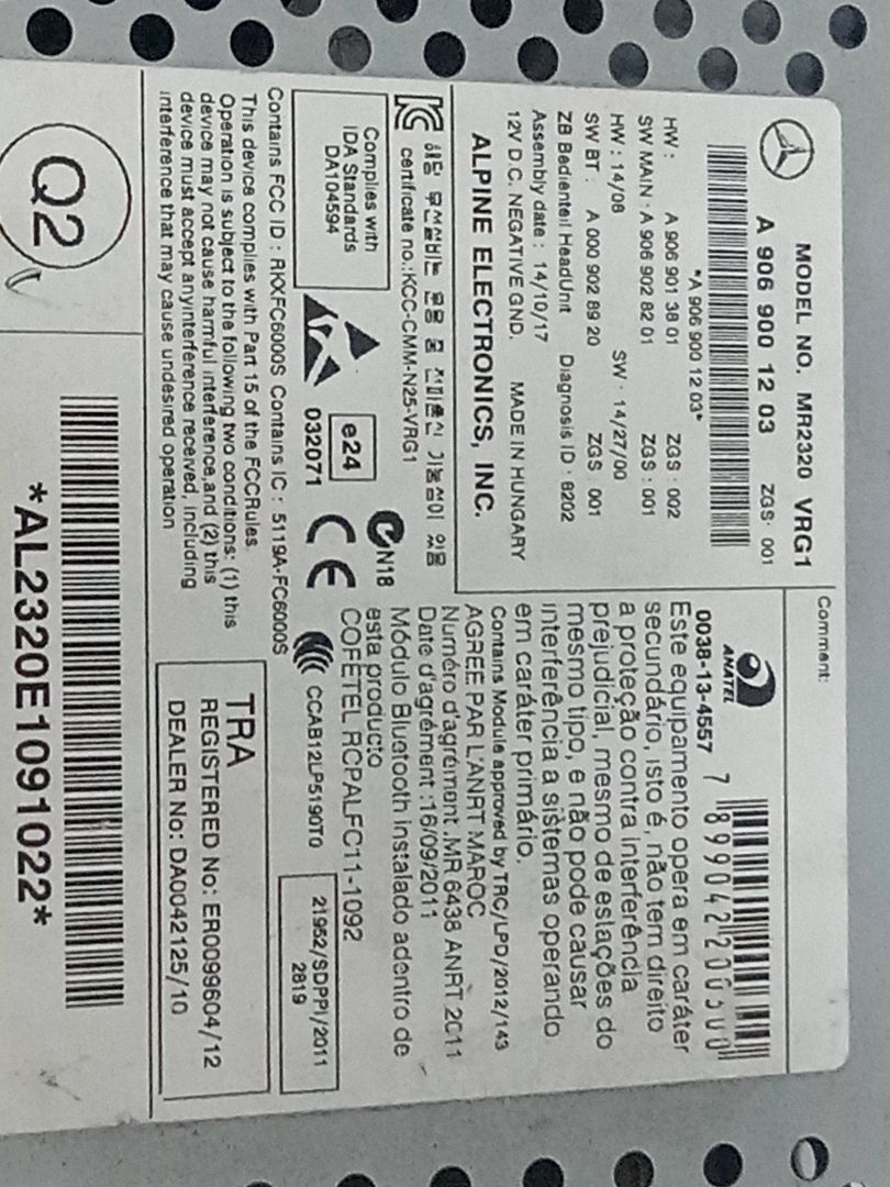 Sistema audio / radio cd 
