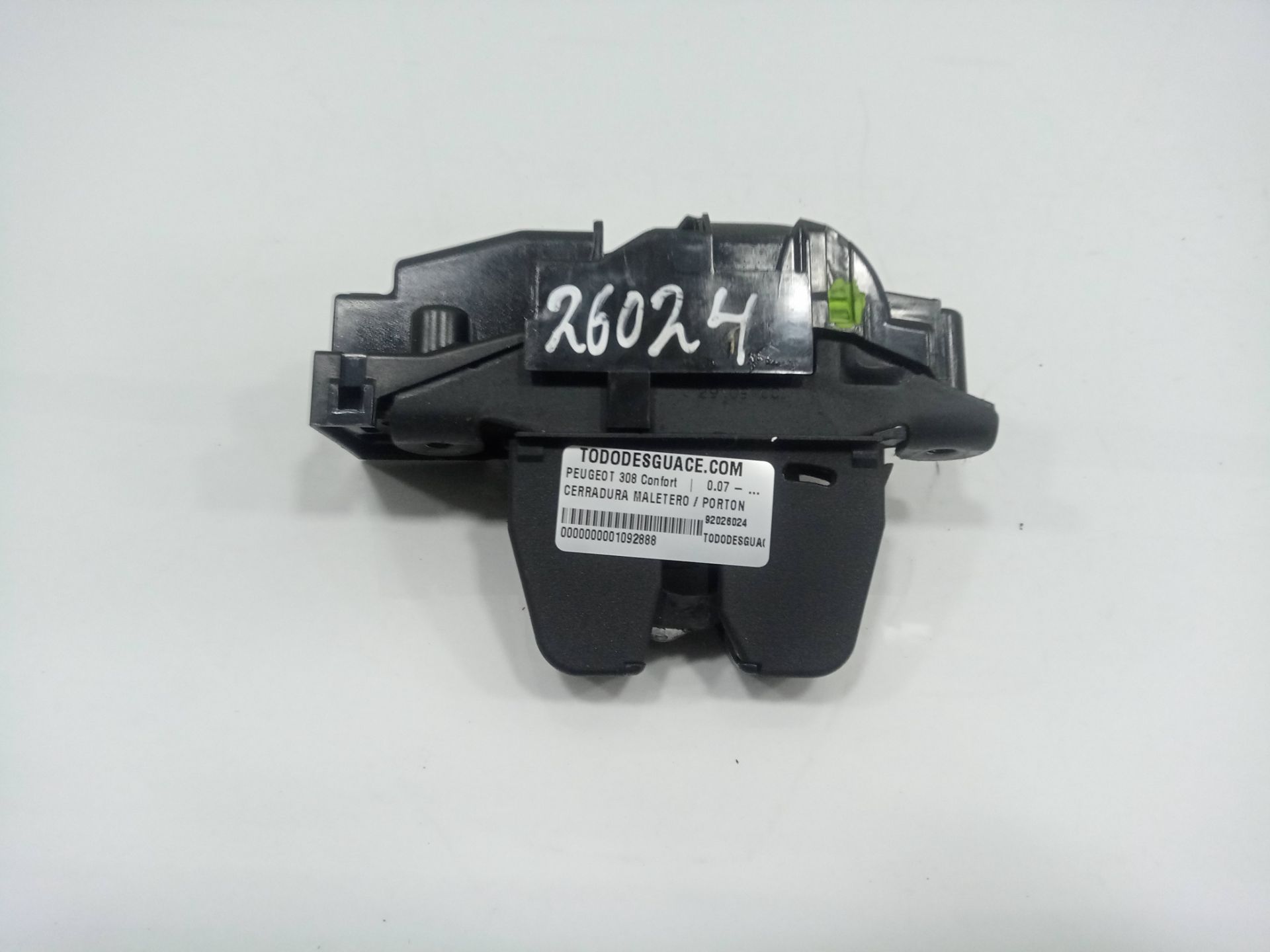 Cerradura maletero / porton peugeot 308 confort