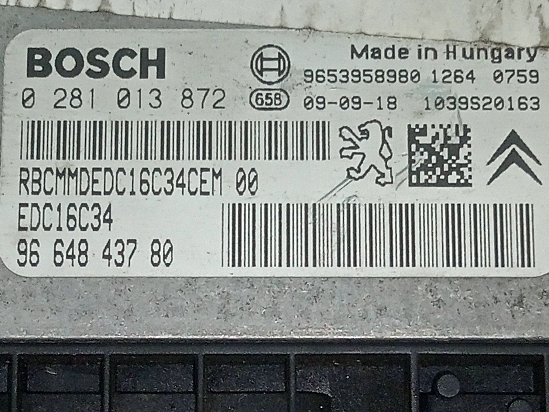 Centralita motor uce peugeot 308 confort