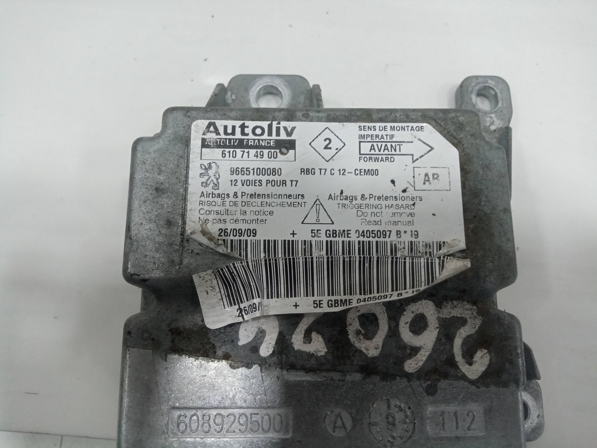 Kit airbag peugeot 308 confort