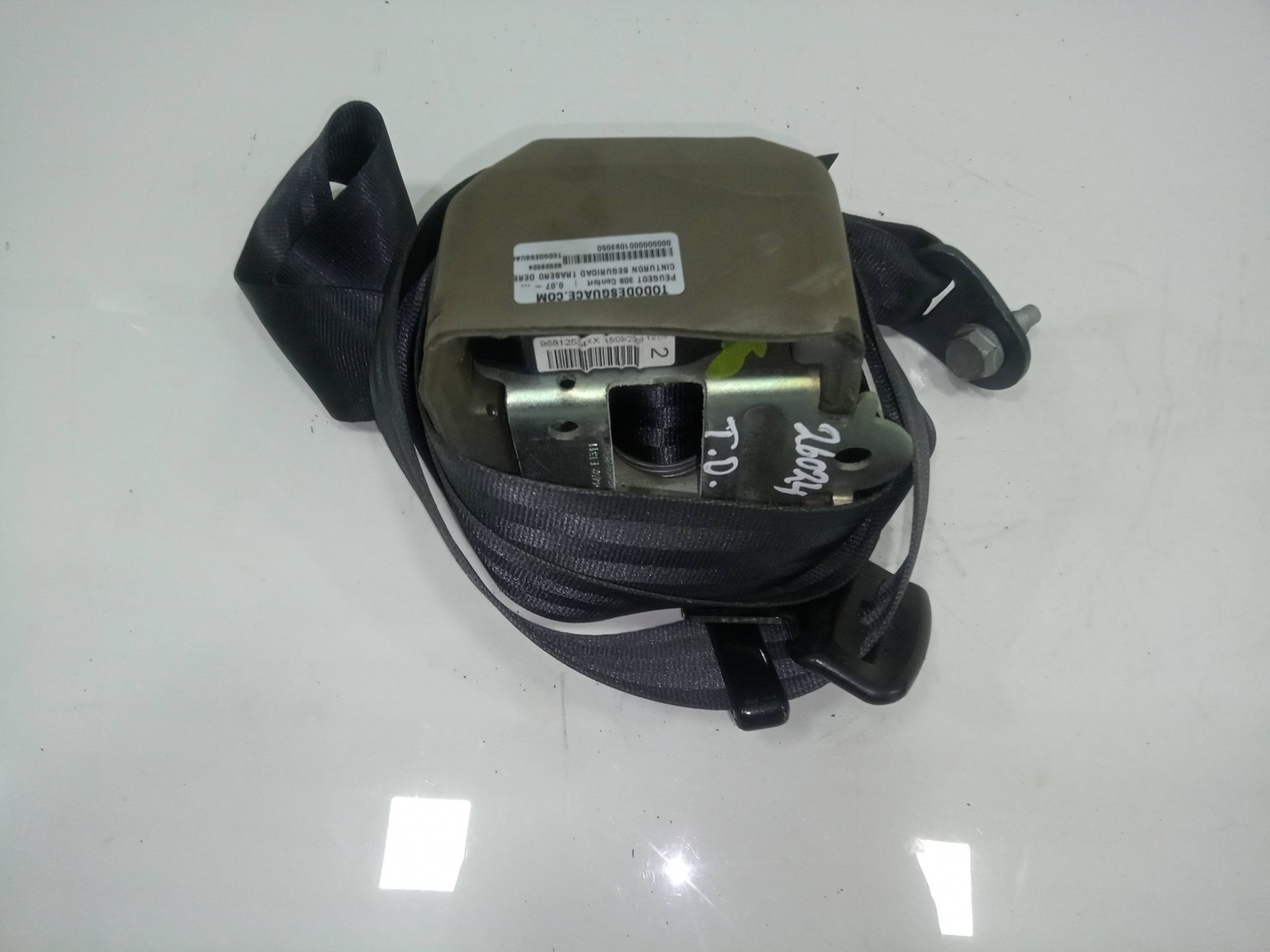 Cinturon seguridad trasero derecho peugeot 308 confort