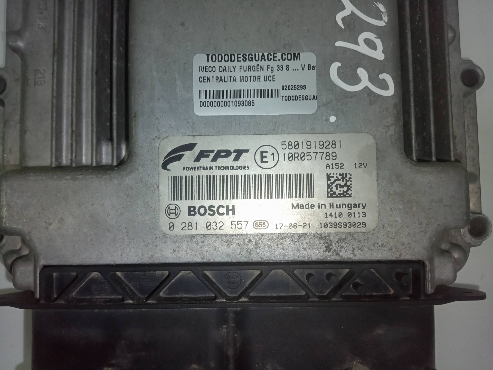 Centralita motor uce   no identificado