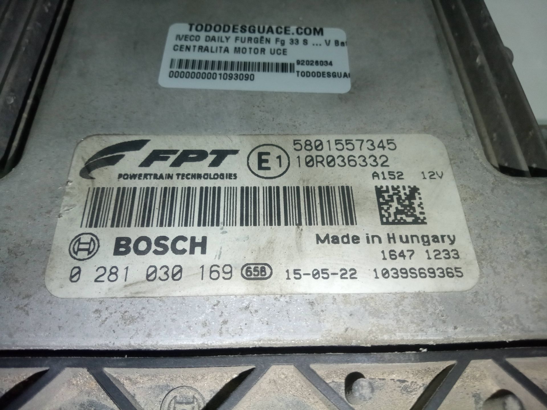 Centralita motor uce fg 33 s ... v batalla 3000