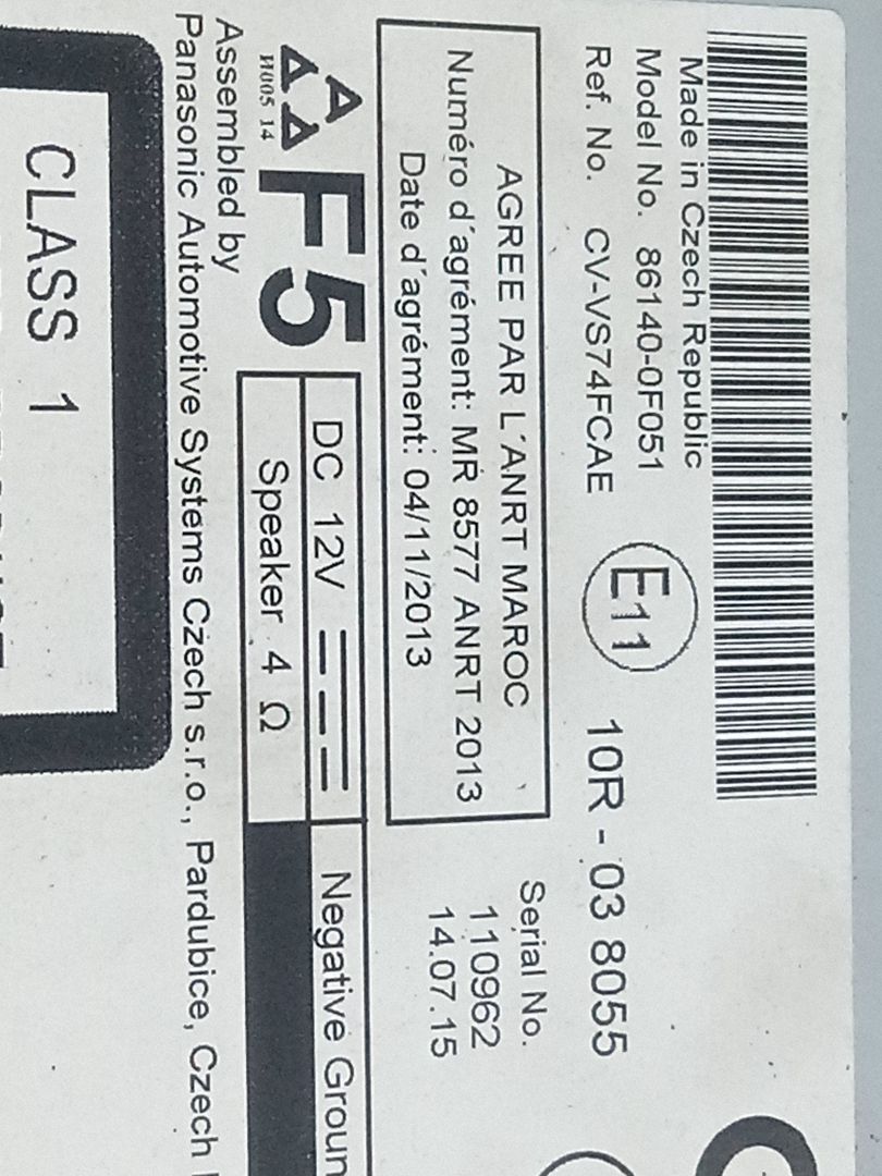 Sistema audio / radio cd toyota verso (aur2zgr2) advance
