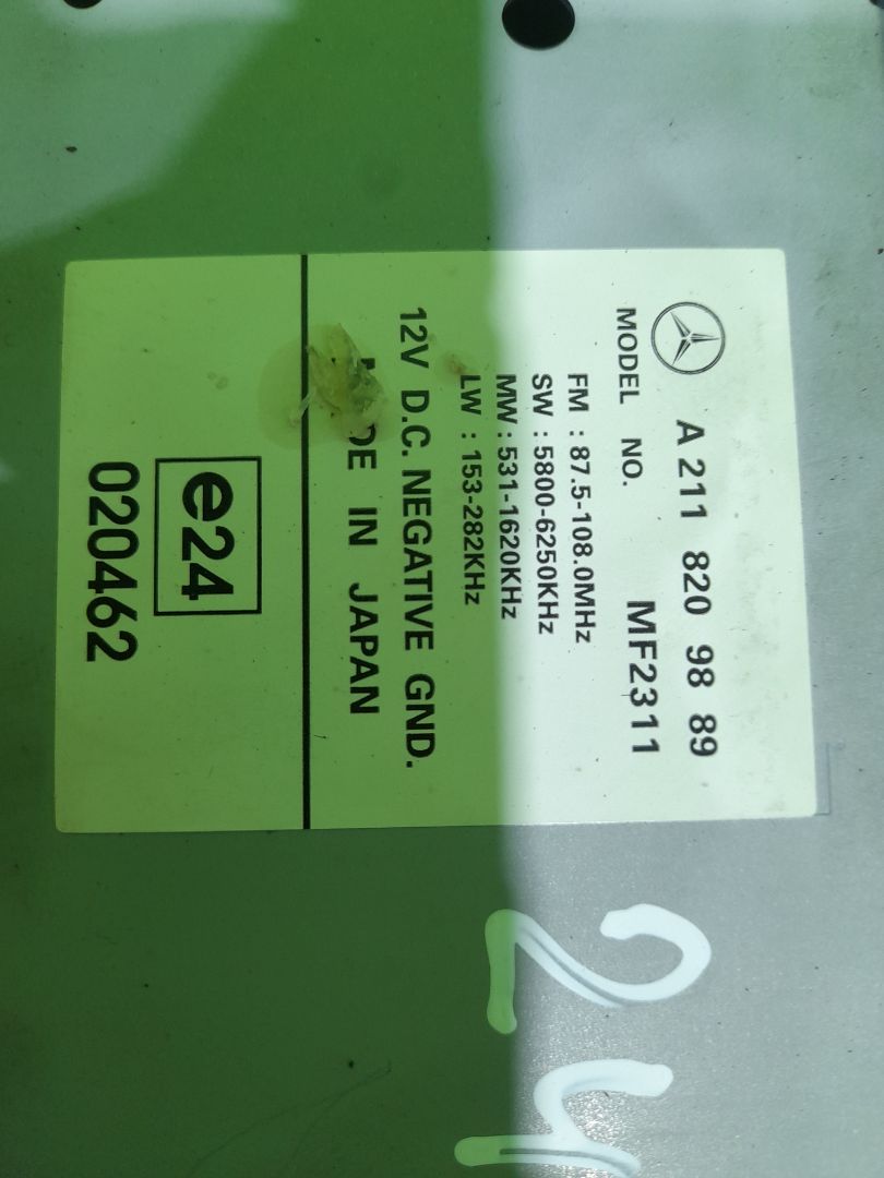 Sistema audio / radio cd mercedes-benz clase e (bm 211) berlina e 270 cdi (211.016)